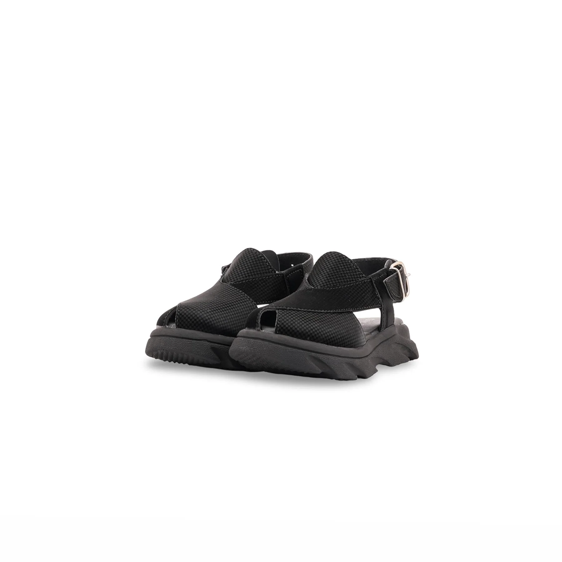 Boys Black Peshawari Chappal KD4956 - Image 3