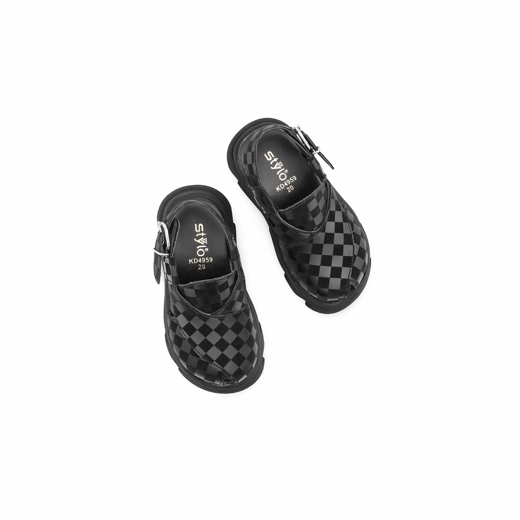 Boys Black Peshawari Chappal KD4959 - Image 5