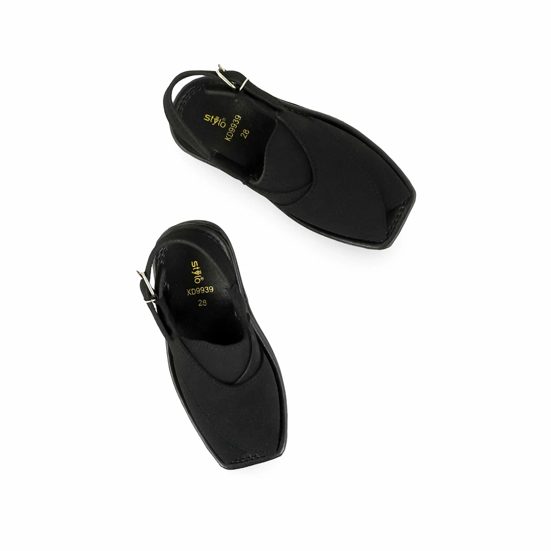Boys Black Peshawari Chappal KD9939 - Image 5