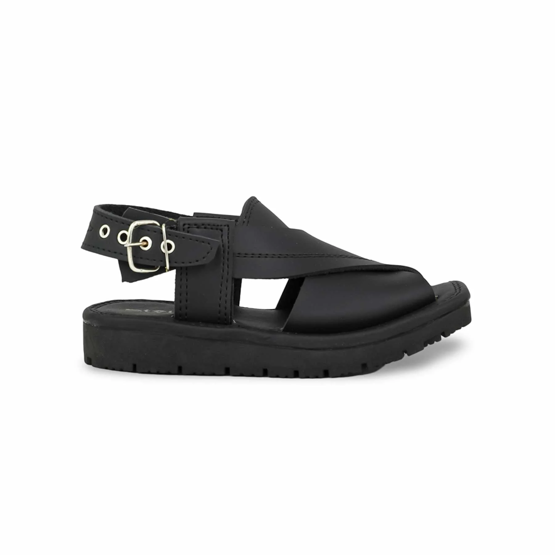 Boys Black Peshawari Chappal KD9944 - Image 2