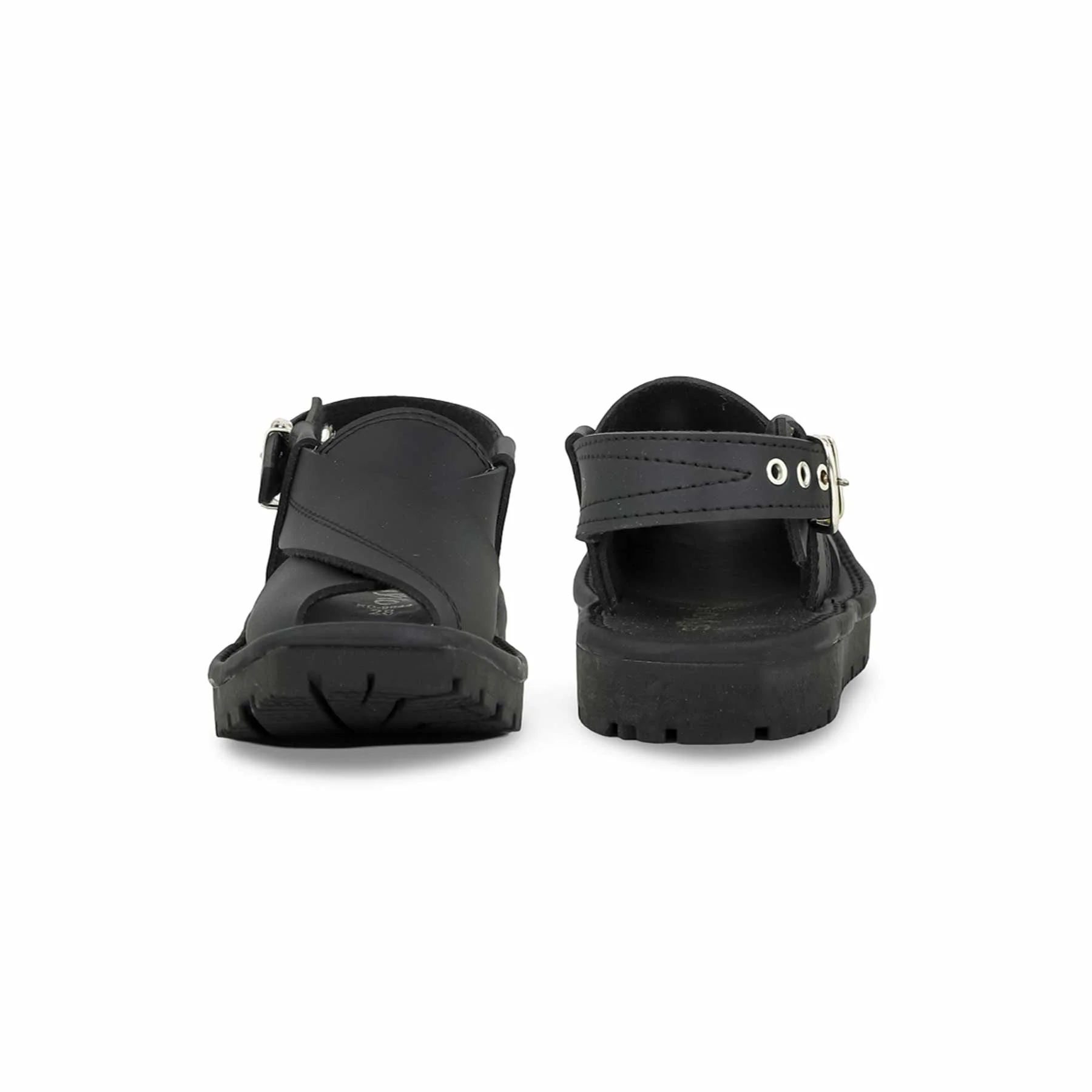 Boys Black Peshawari Chappal KD9944 - Image 4