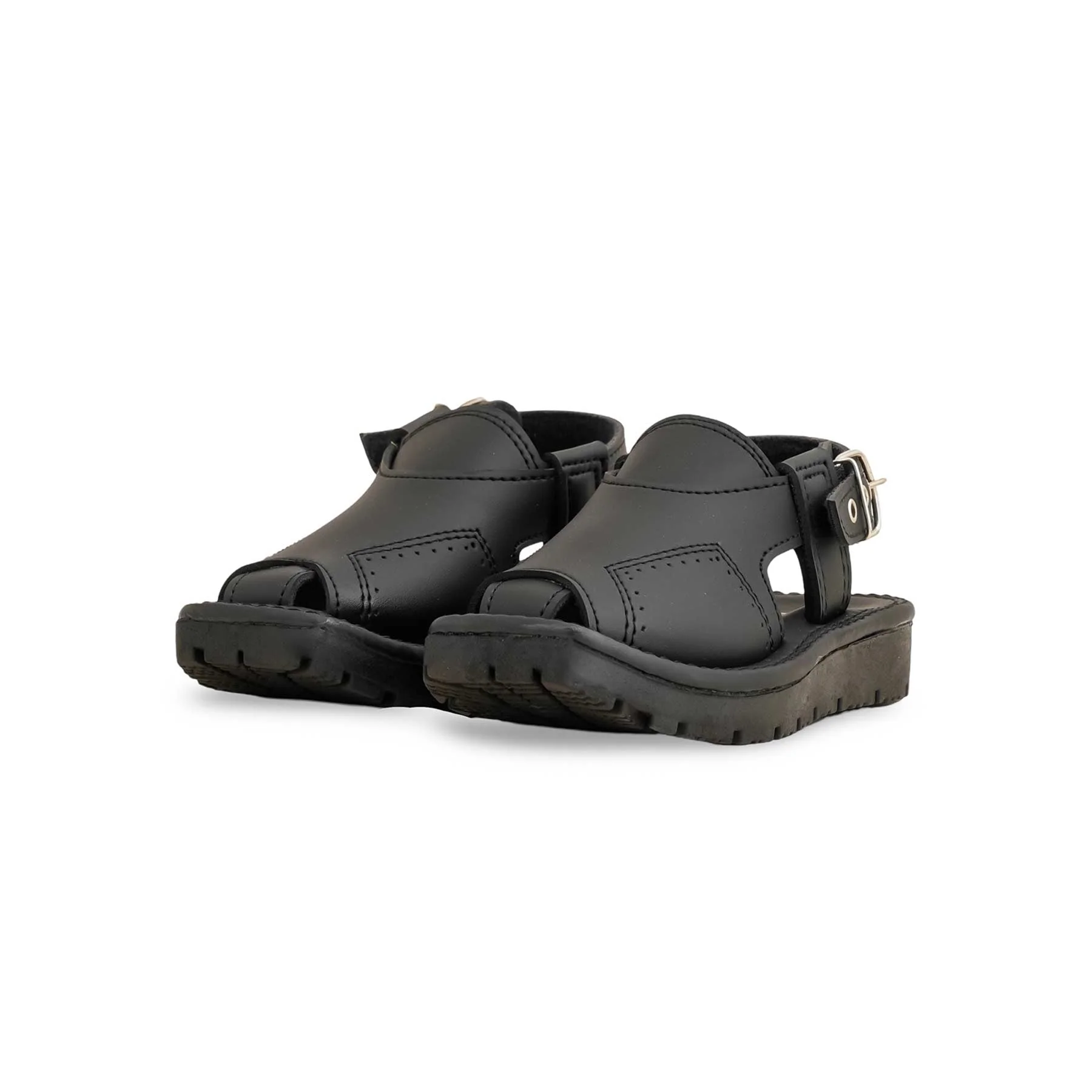 Boys Black Peshawari Chappal KD9946 - Image 3