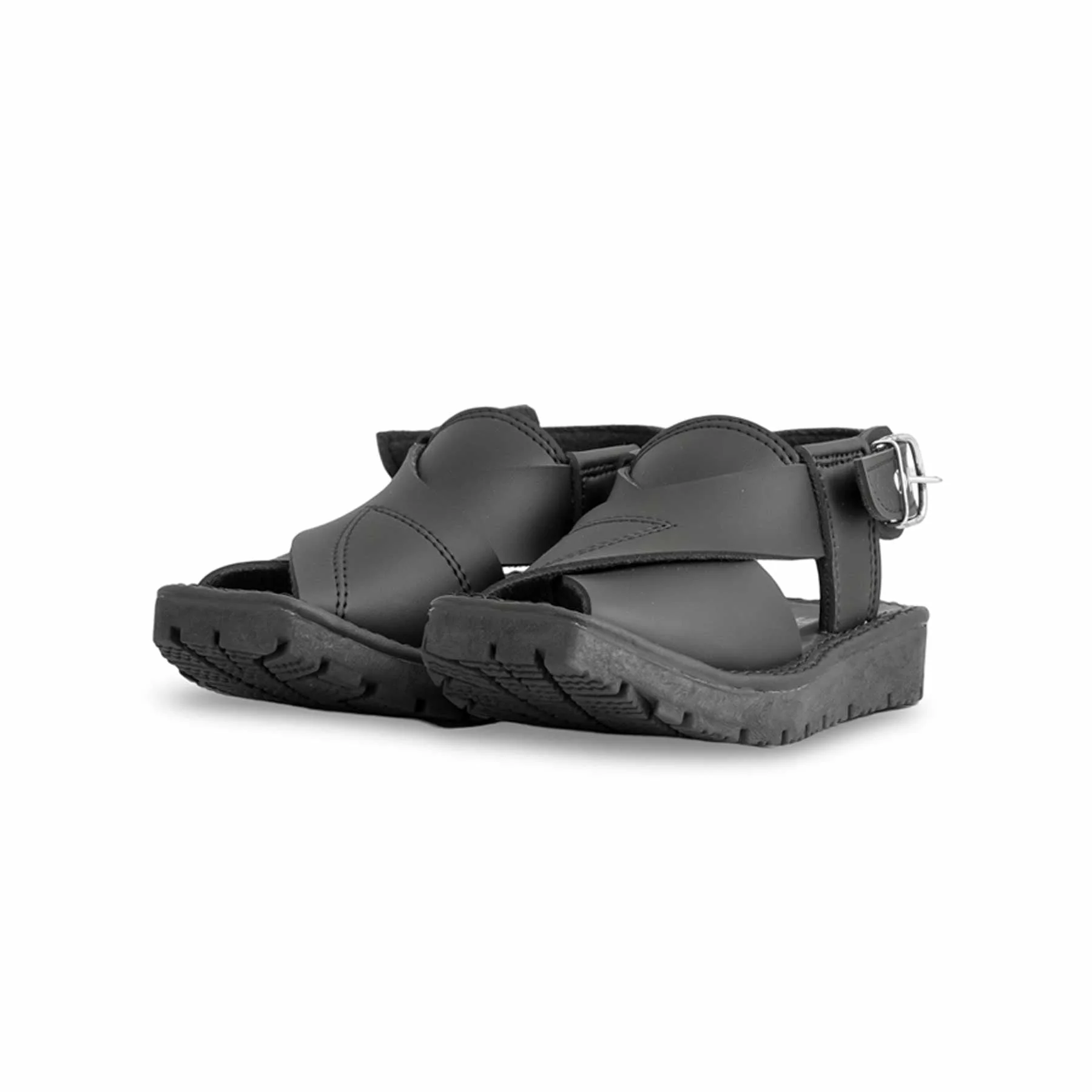 Boys Black Peshawari Chappal KD9947 - Image 3