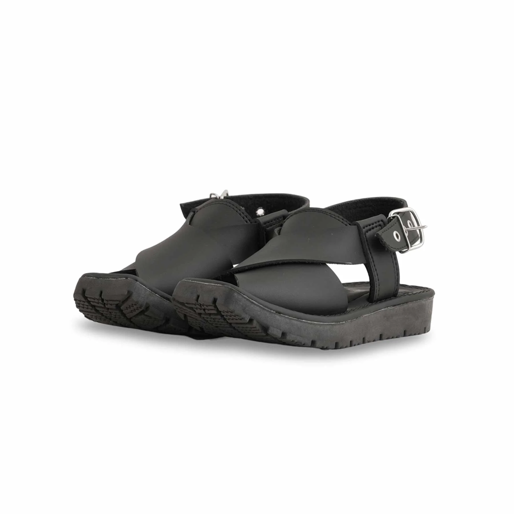 Boys Black Peshawari Chappal KD9958 - Image 3