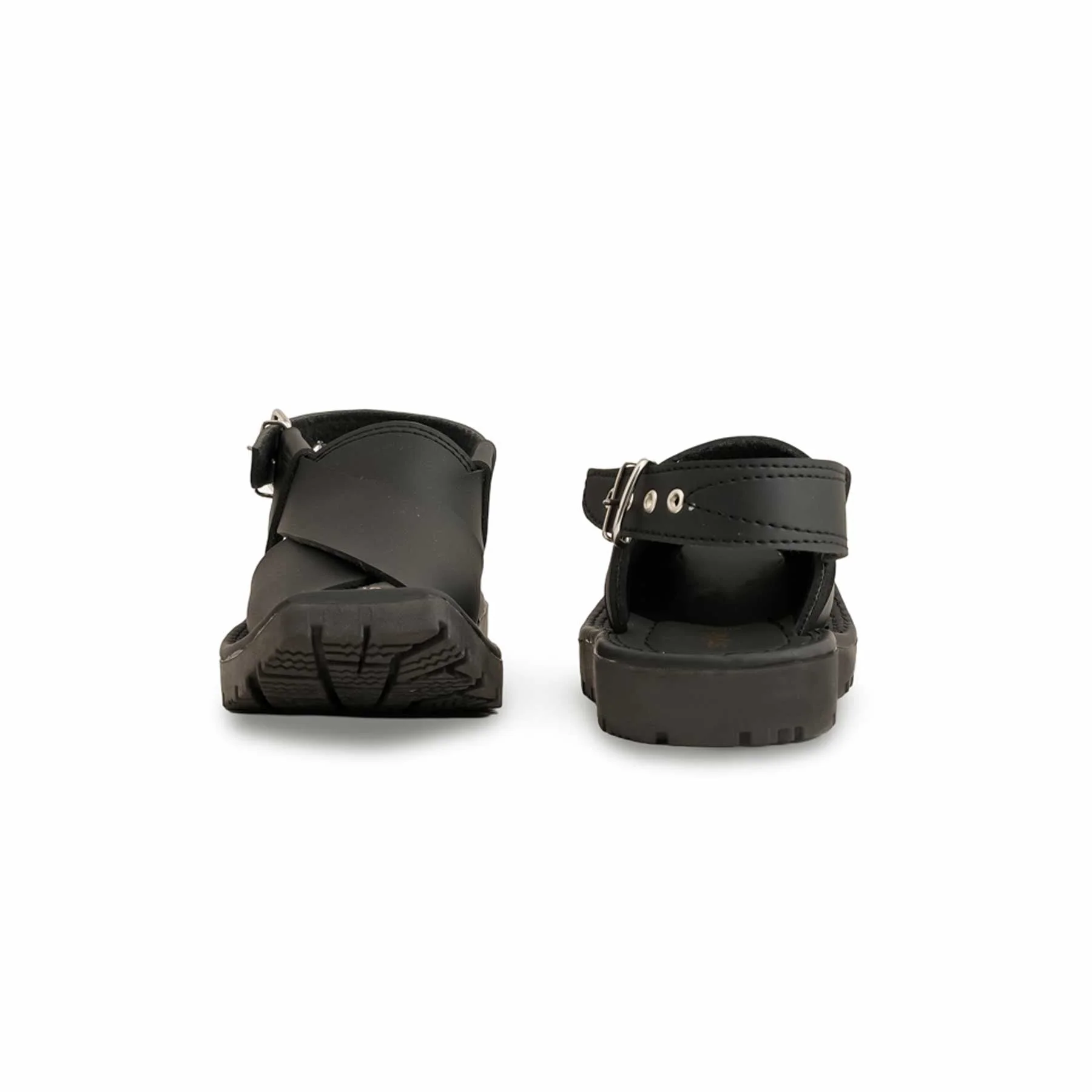 Boys Black Peshawari Chappal KD9958 - Image 4