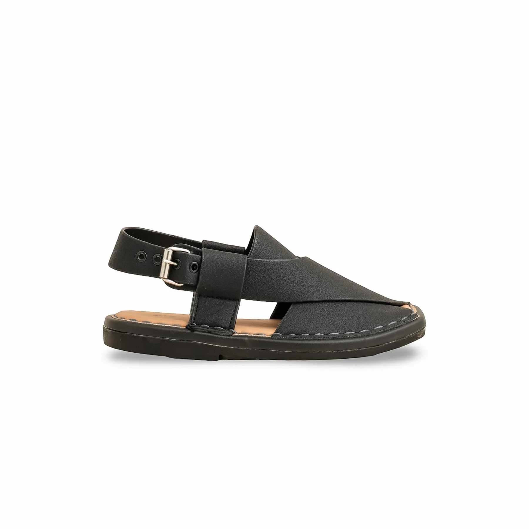 Boys Black Peshawari Chappal KD9982 - Image 2