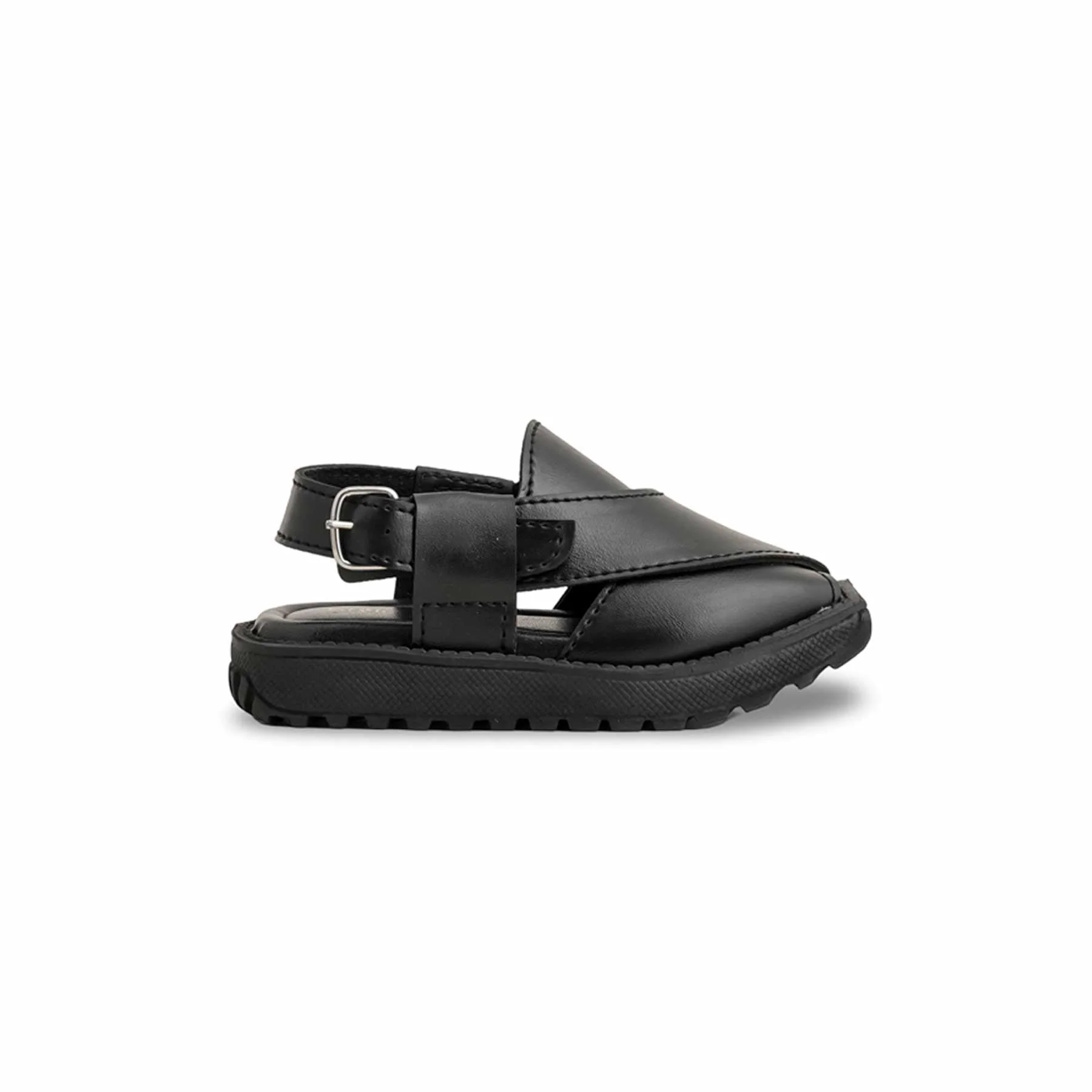 Boys Black Peshawari Chappal KD9992 - Image 2