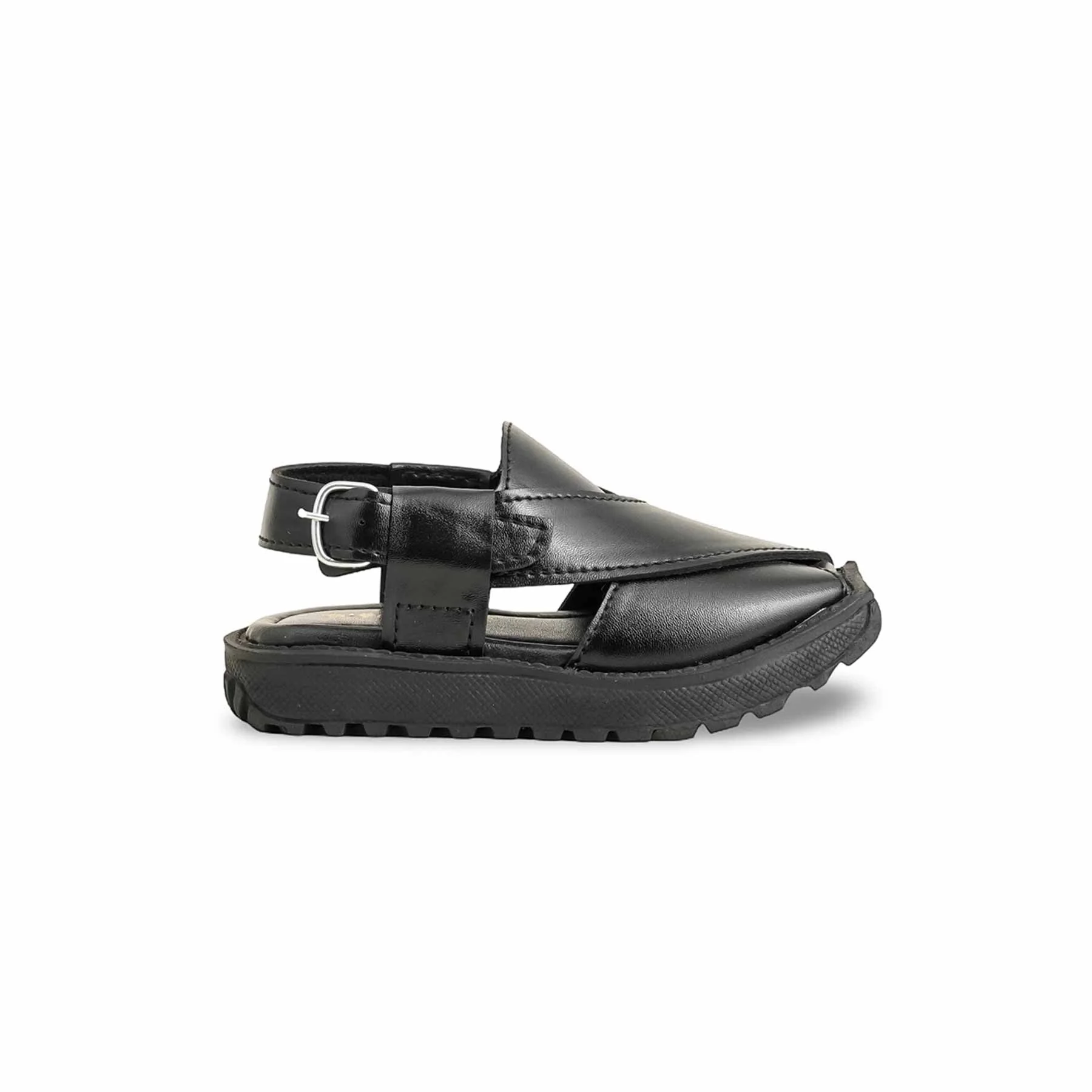 Boys Black Peshawari Chappal KD9993 - Image 2