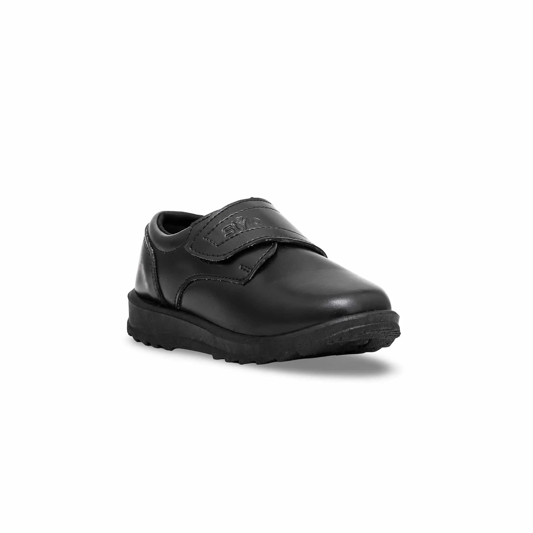 Boys Black Velcro Strap School Shoes SK1061 - Image 2