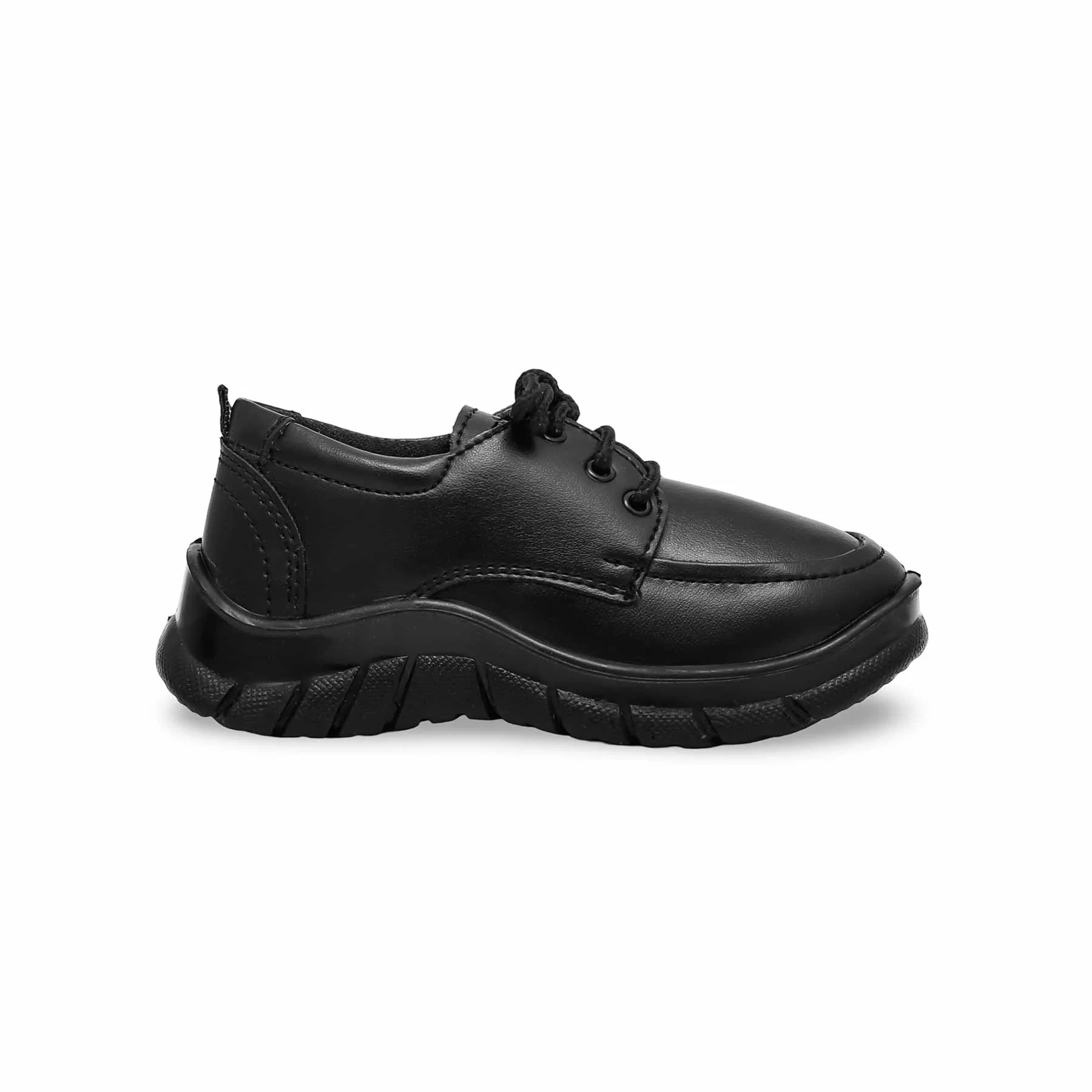Boys Black Lace Up School Shoes SK1078 - Image 2