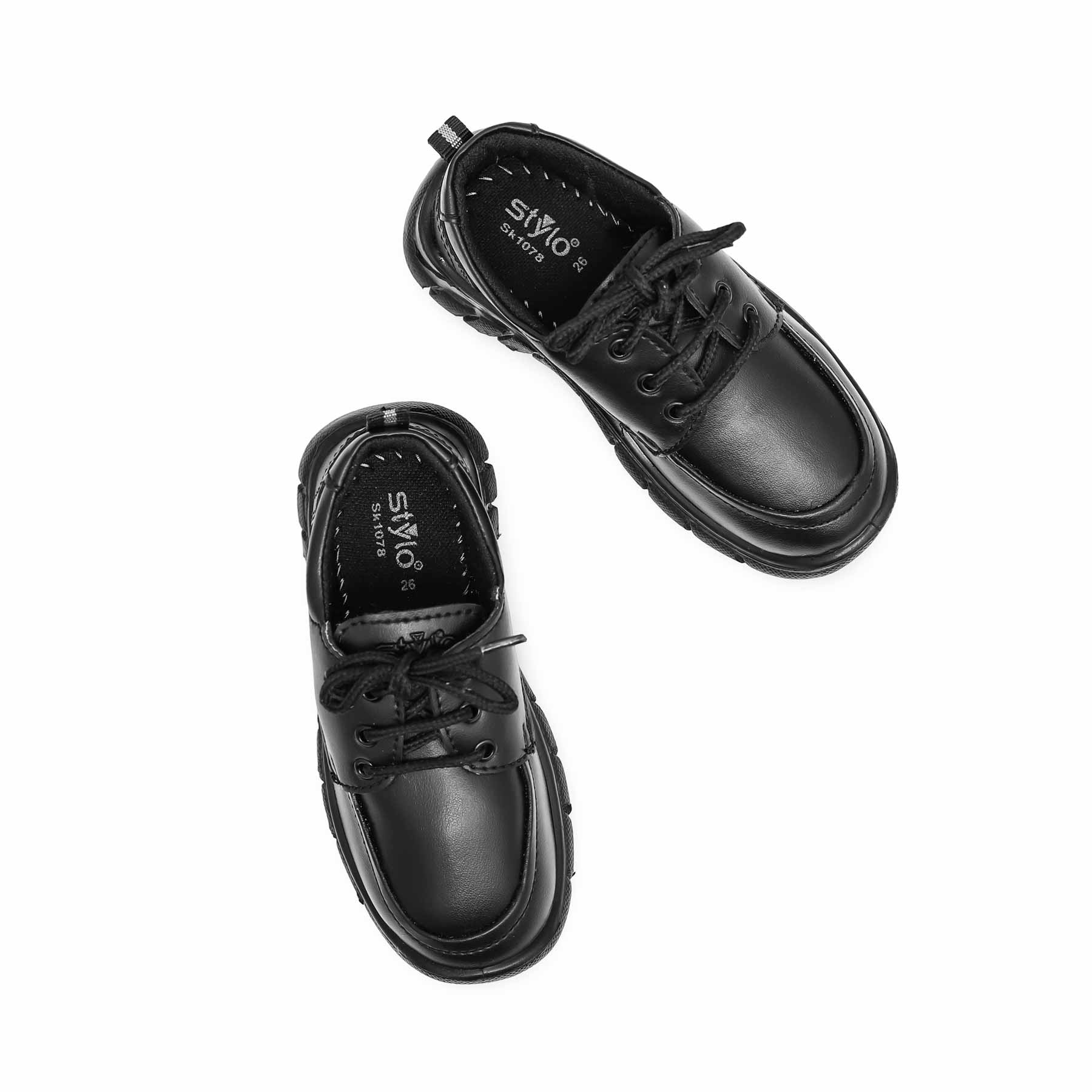 Boys Black Lace Up School Shoes SK1078 - Image 5