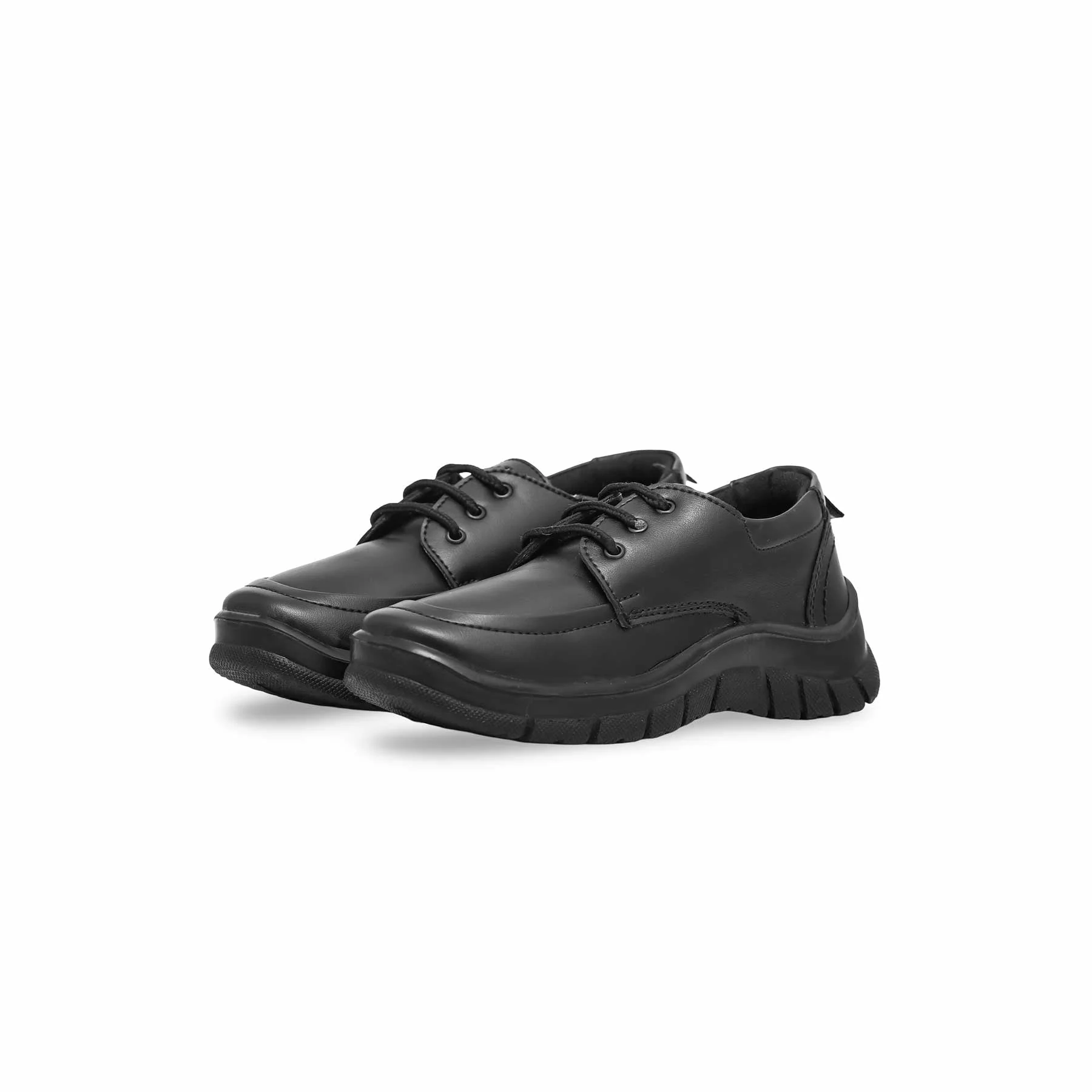 Boys Black Lace Up School Shoes SK1079 - Image 3