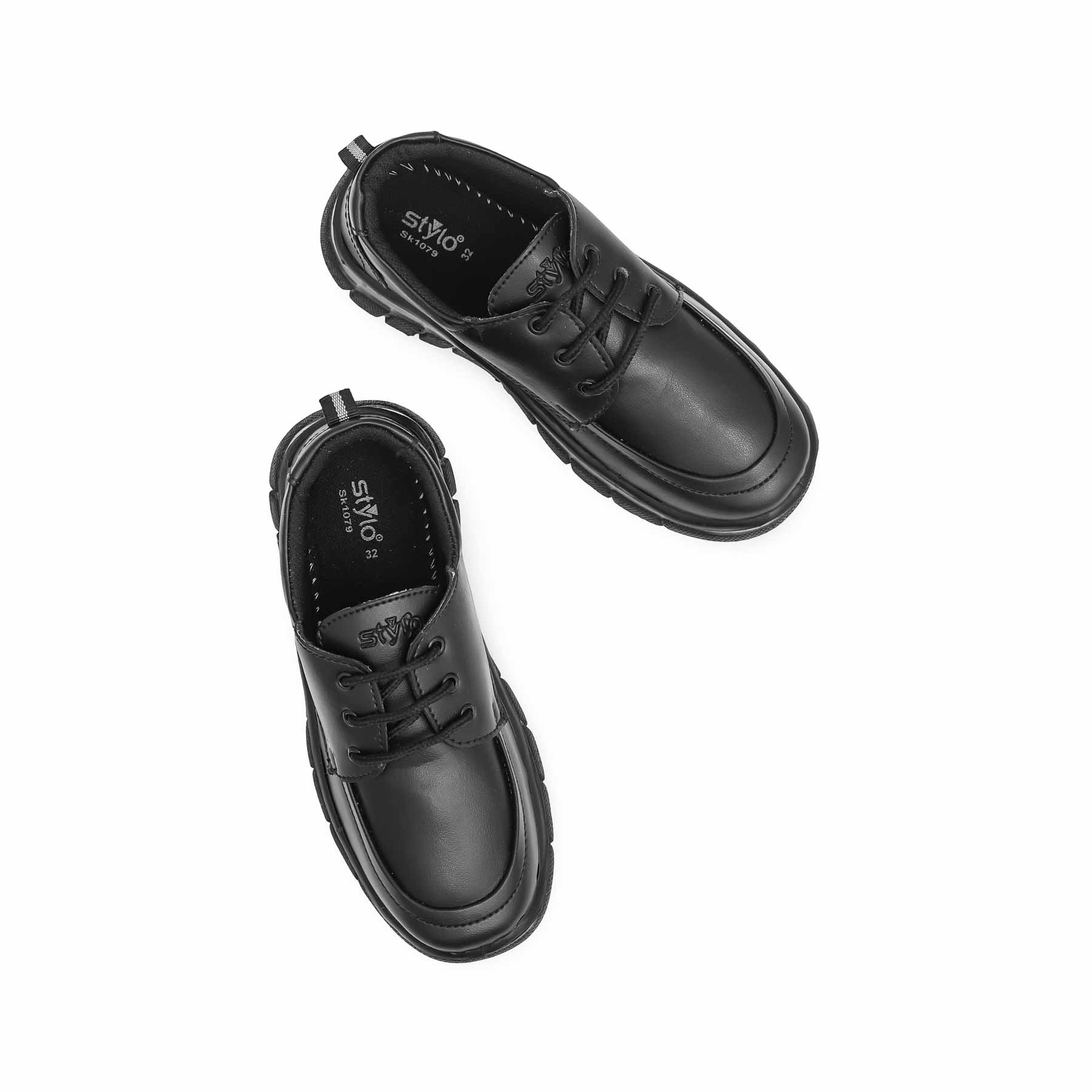 Boys Black Lace Up School Shoes SK1079 - Image 5