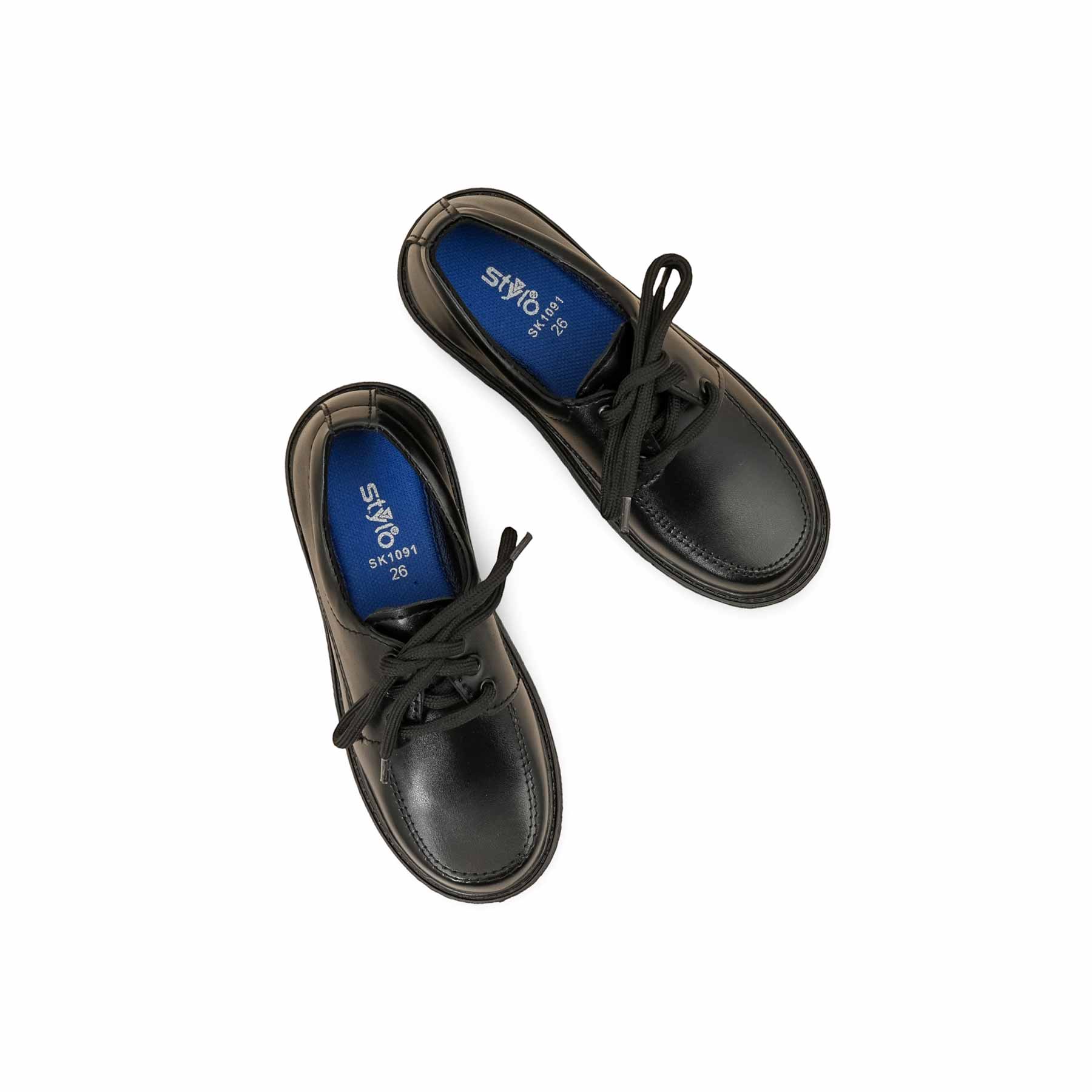 Boys Black Lace Up School Shoes SK1091 - Image 5
