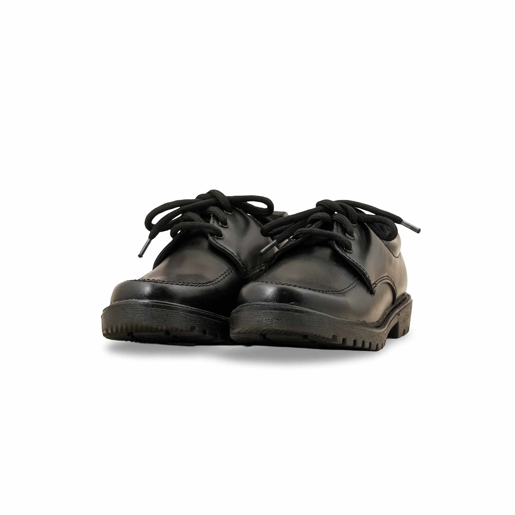Boys Lace Up Black School Shoes SK1092 - Image 3
