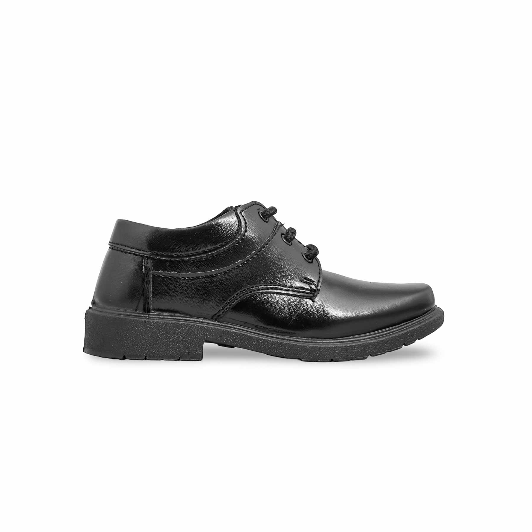 Boys Black Lace Up School Shoes SK1100 - Image 2