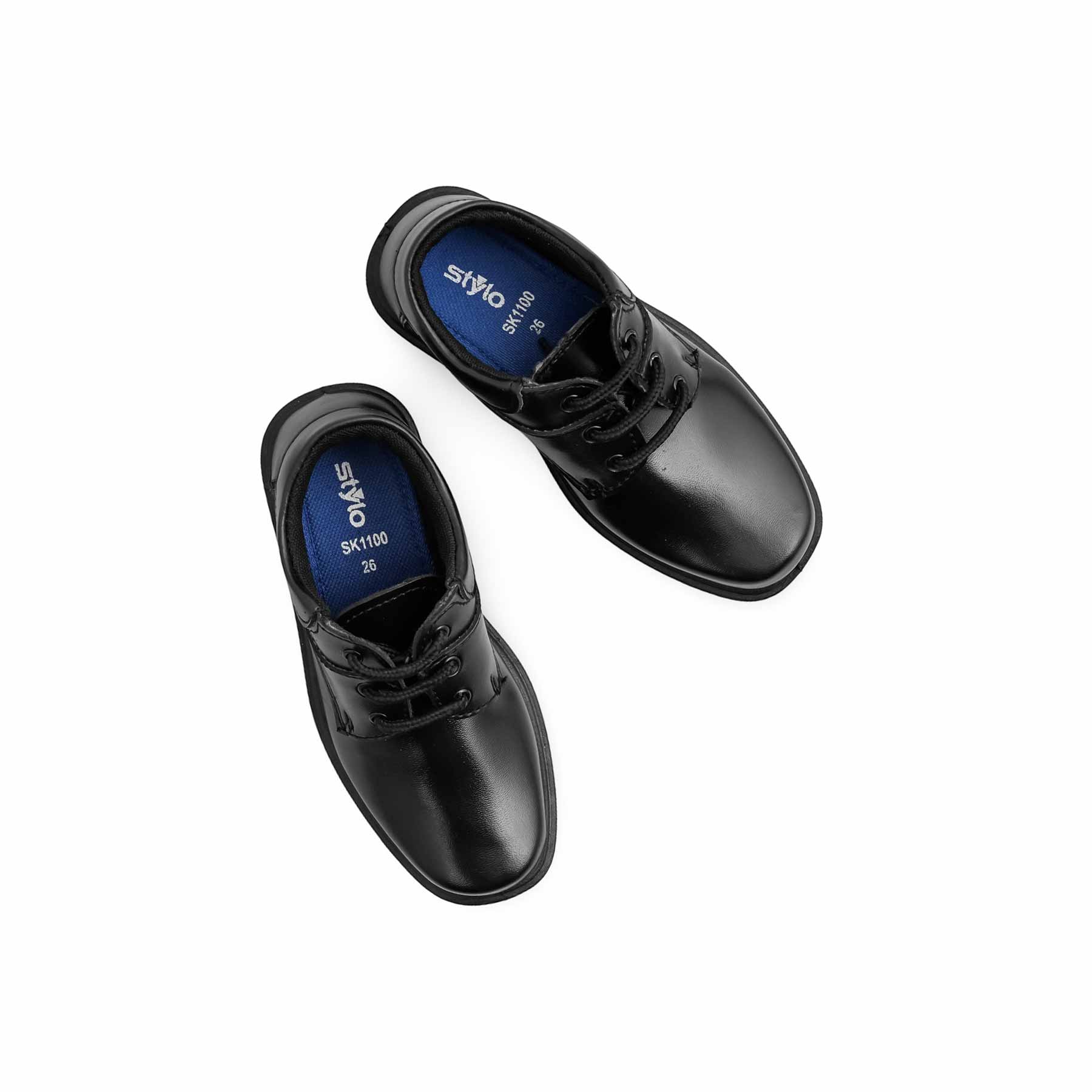 Boys Black Lace Up School Shoes SK1100 - Image 5
