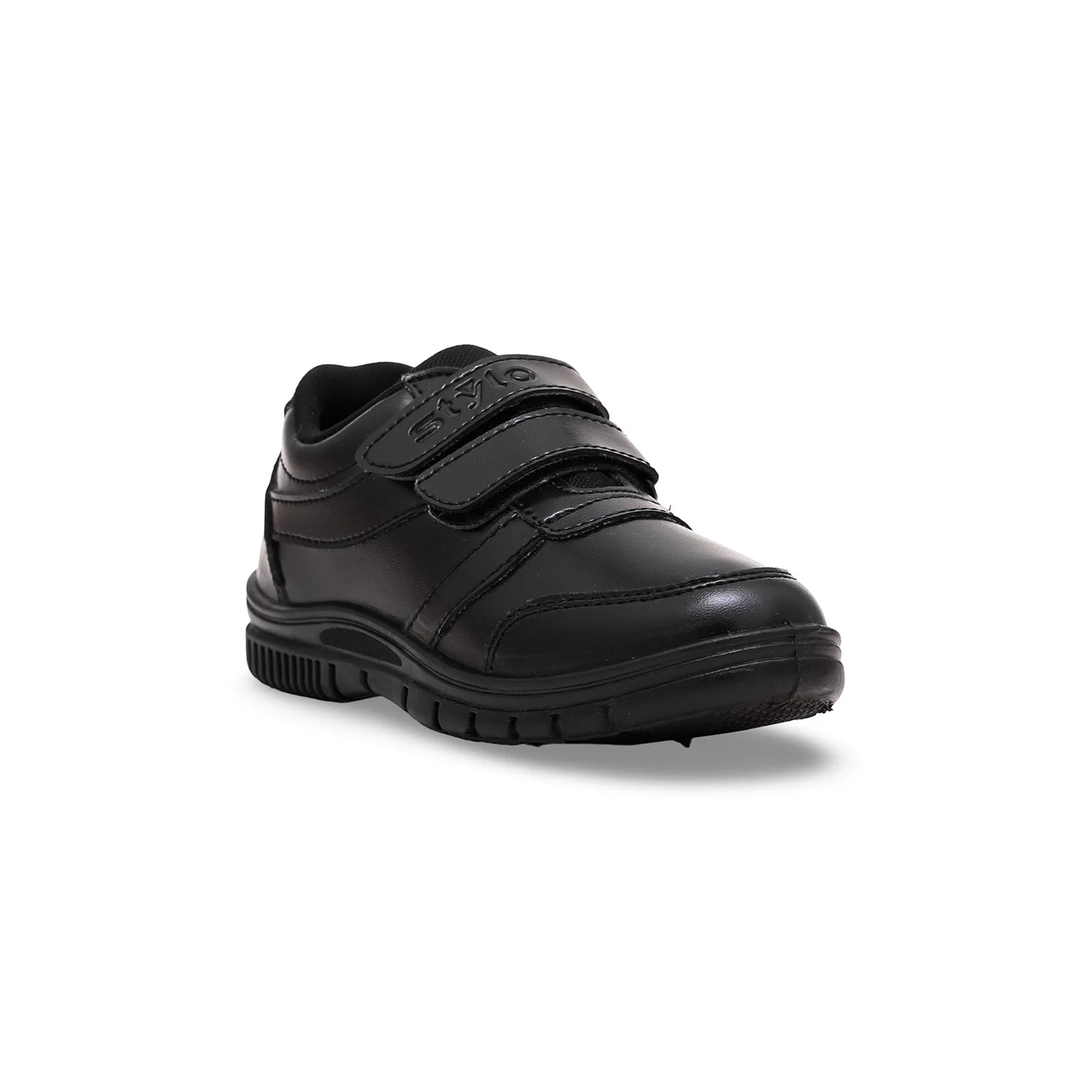 Boys Black Dual Strap Schools Shoes SK1073 - Image 3