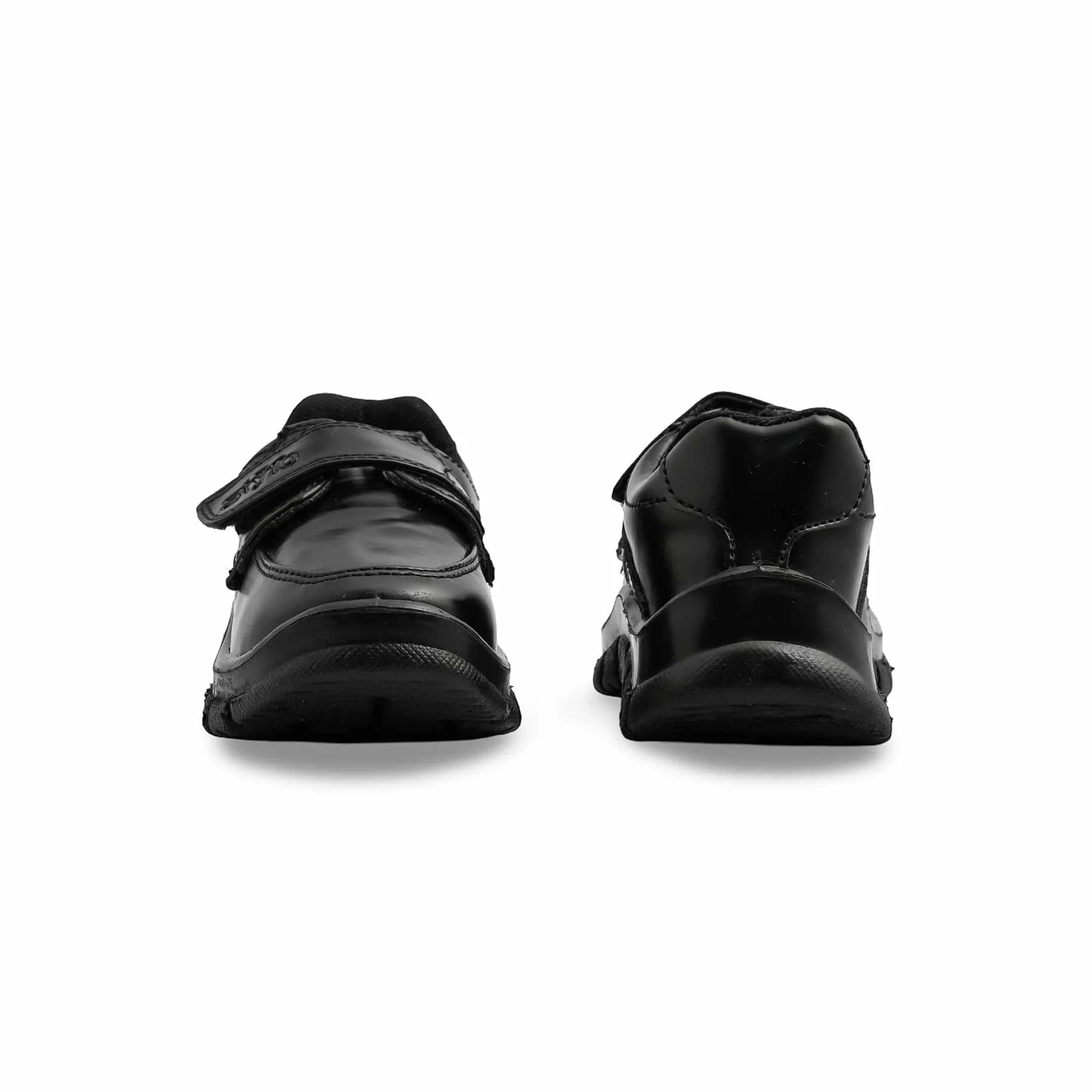 Boys Black Velcro Strap School Shoes SK1102 - Image 4