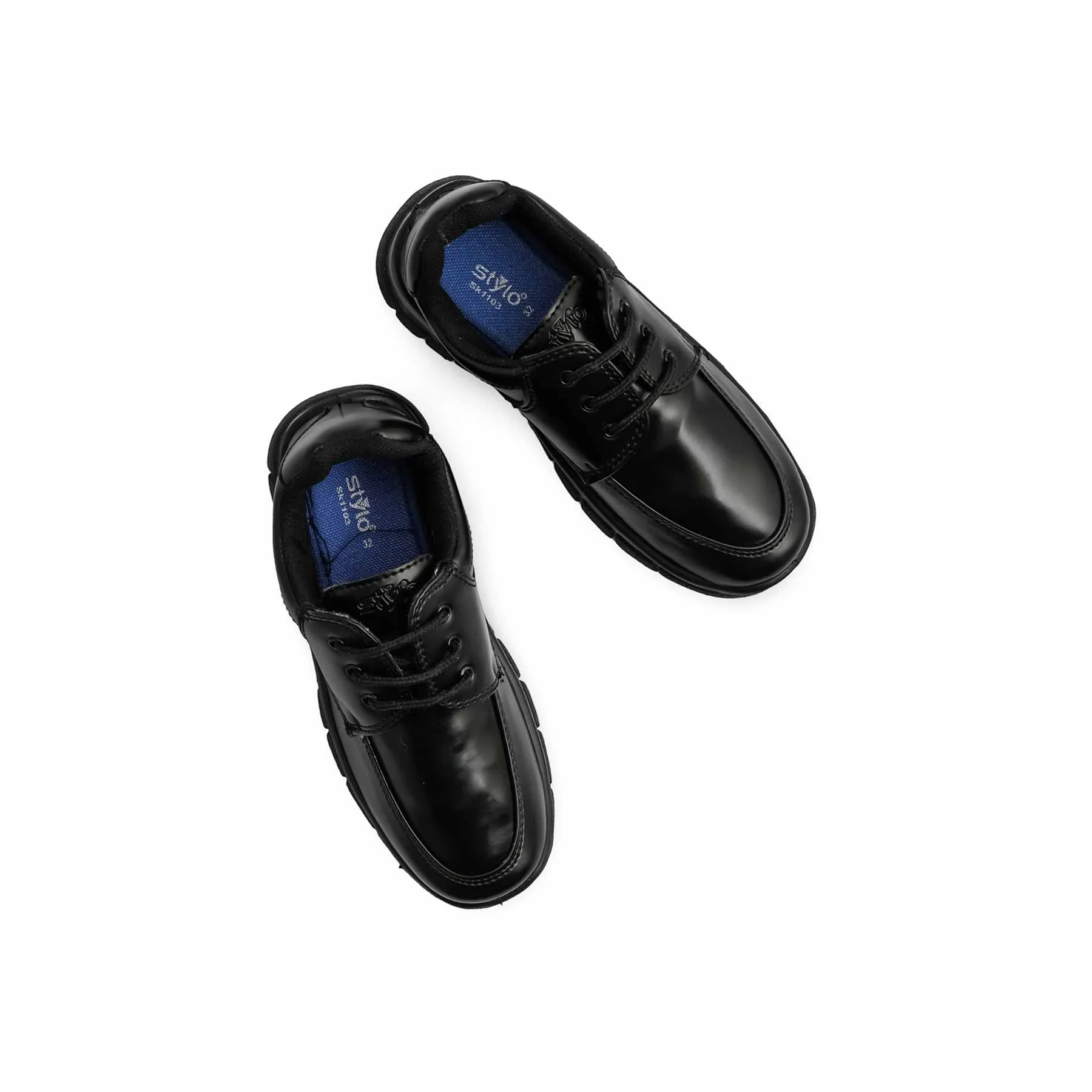 Boys Black Velcro Strap School Shoes SK1103 - Image 5