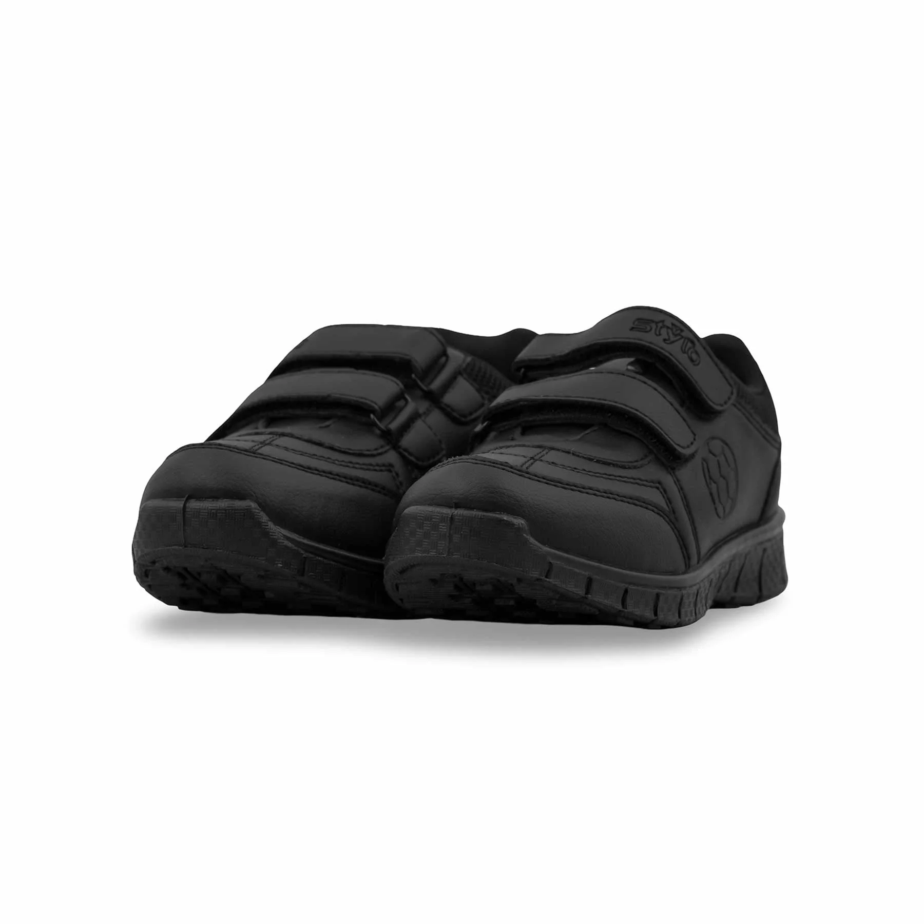 Boys Black Velcro Strap School Shoes SK1104 - Image 3