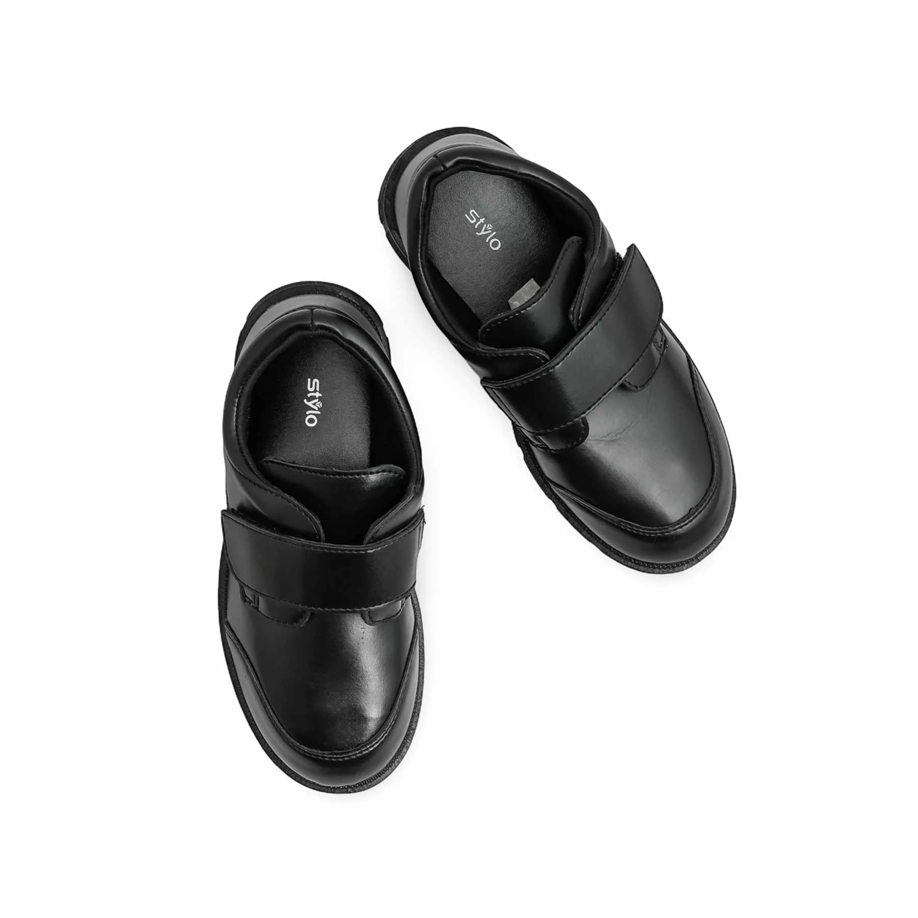 Boys Black Velcro Strap School Shoes SK1117 - Image 5