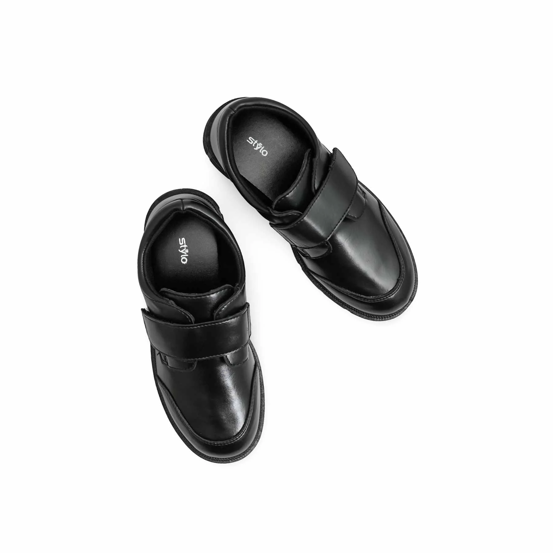 Boys Black Velcro Strap School Shoes SK1118 - Image 5