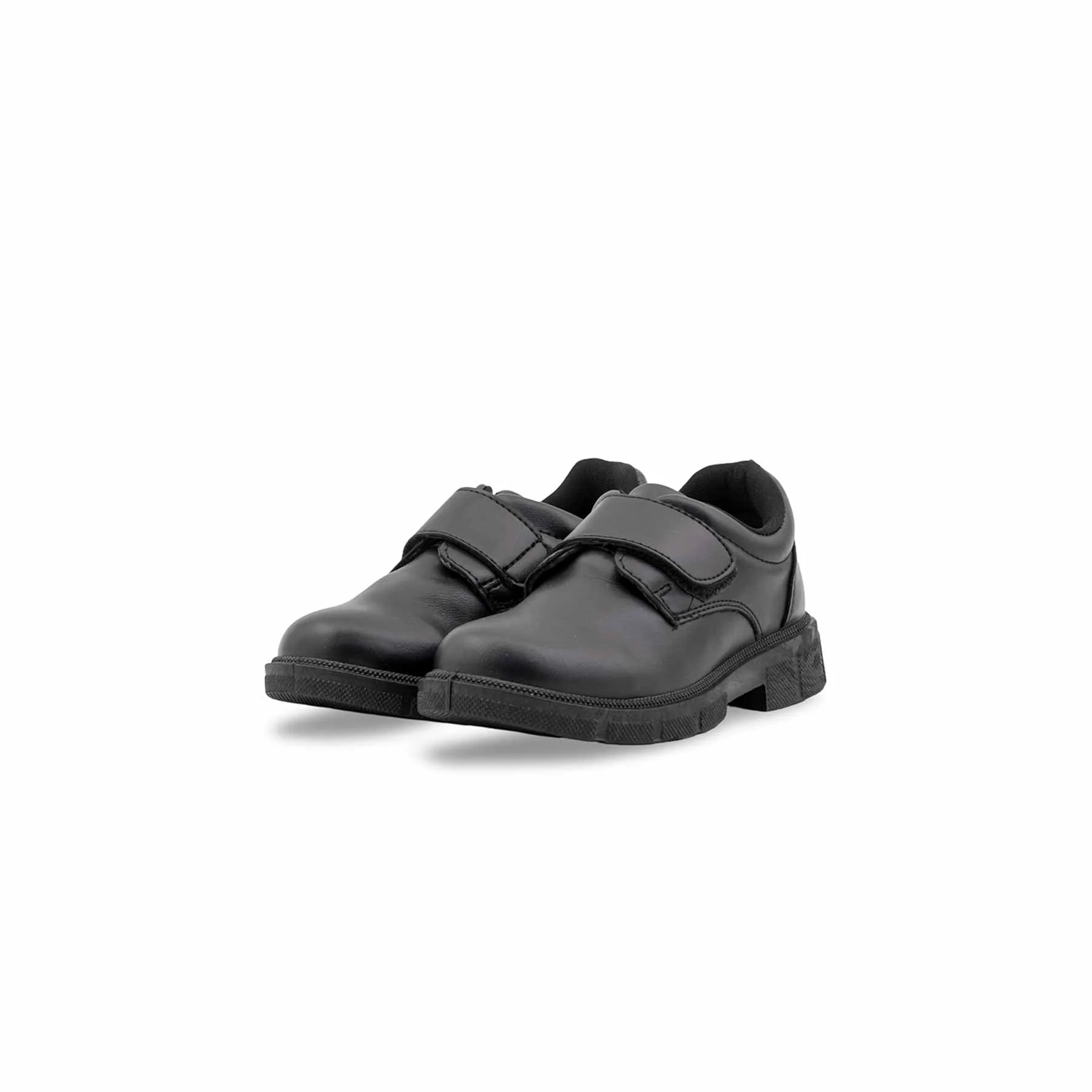 Boys Black Velcro Strap School Shoes WKS017 - Image 3
