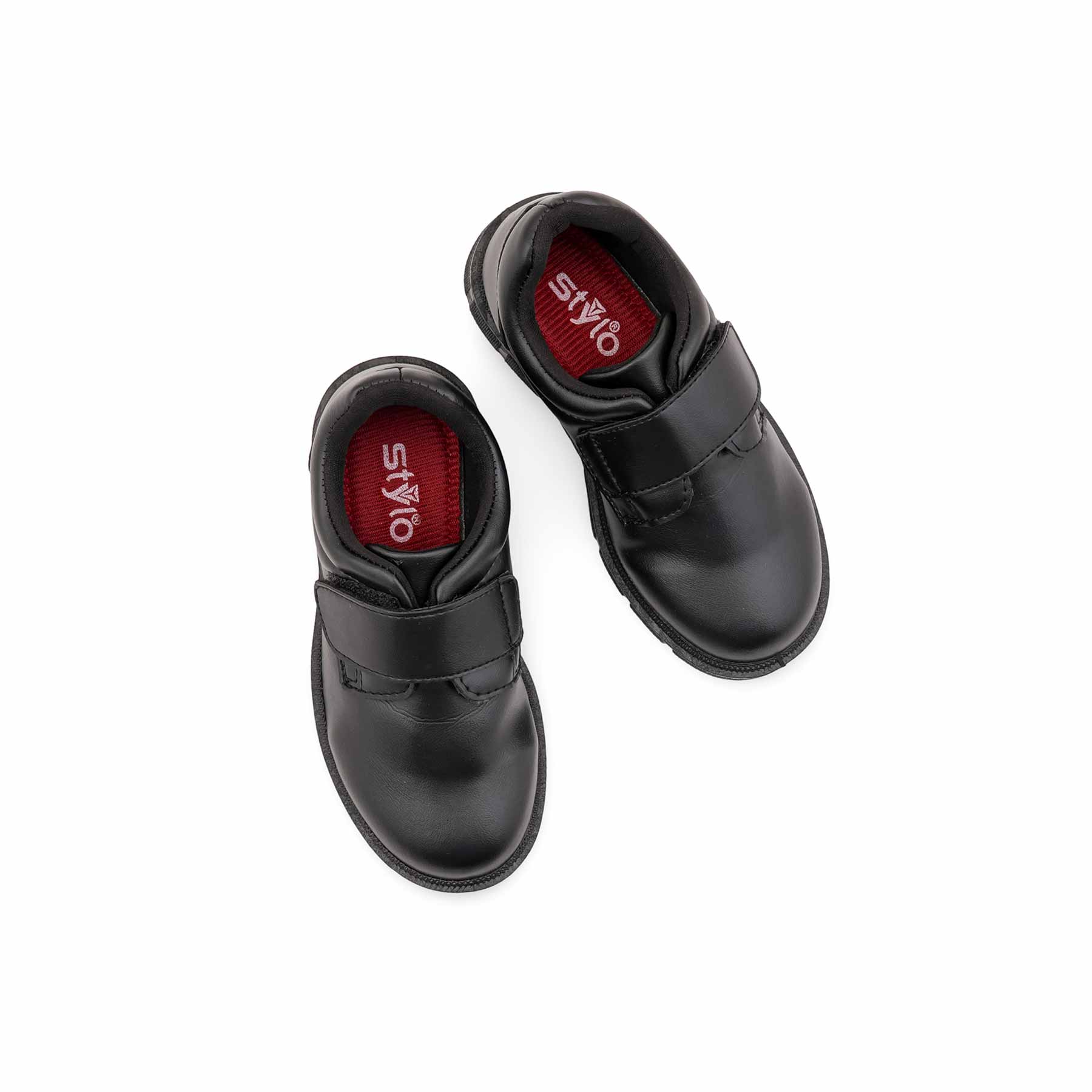 Boys Black Velcro Strap School Shoes WKS017 - Image 5