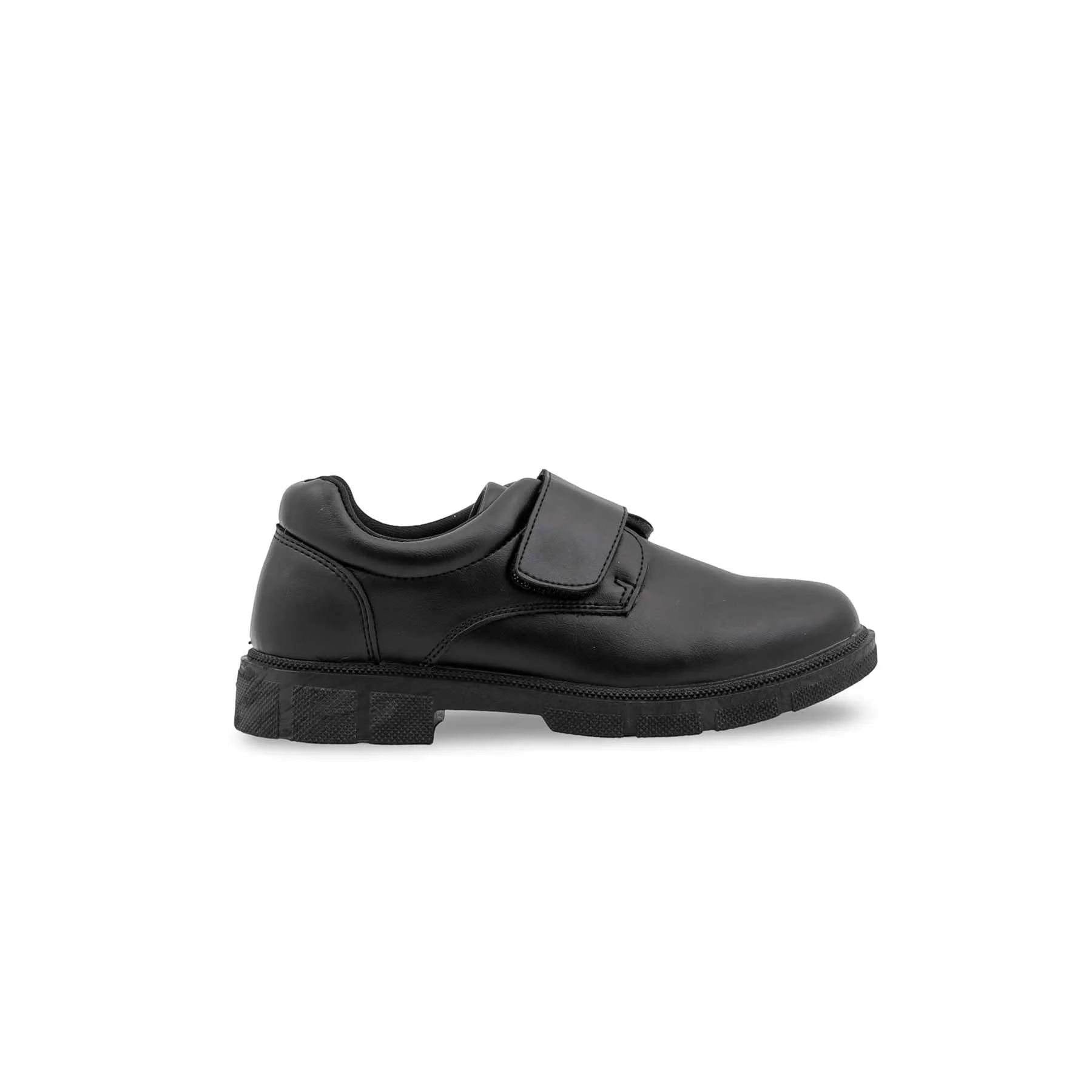 Boys Black Velcro Strap School Shoes WKS018 - Image 2