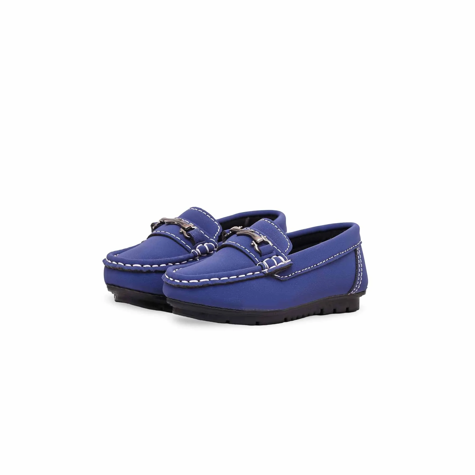 Boys Blue Formal Moccasin KD0991 - Image 2