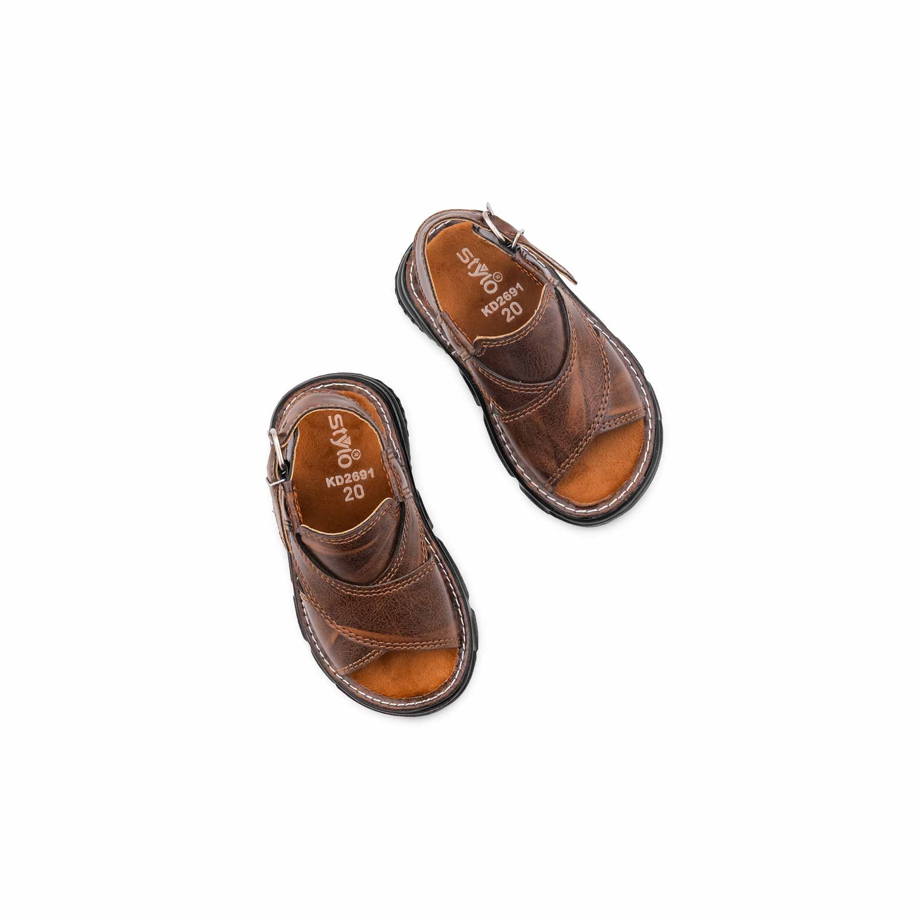 Boys Brown Formal Sandal KD2691 - Image 6