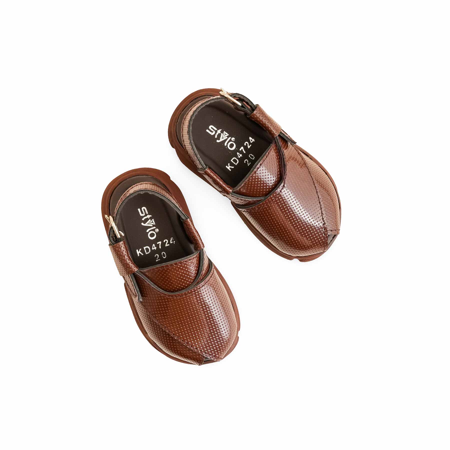 Boys Brown Peshawari Chappal KD4724 - Image 5