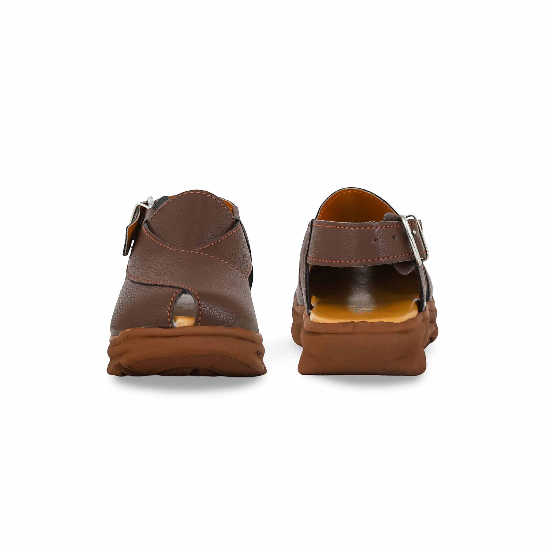 Boys Brown Peshawari Chappal KD4736 - Image 4