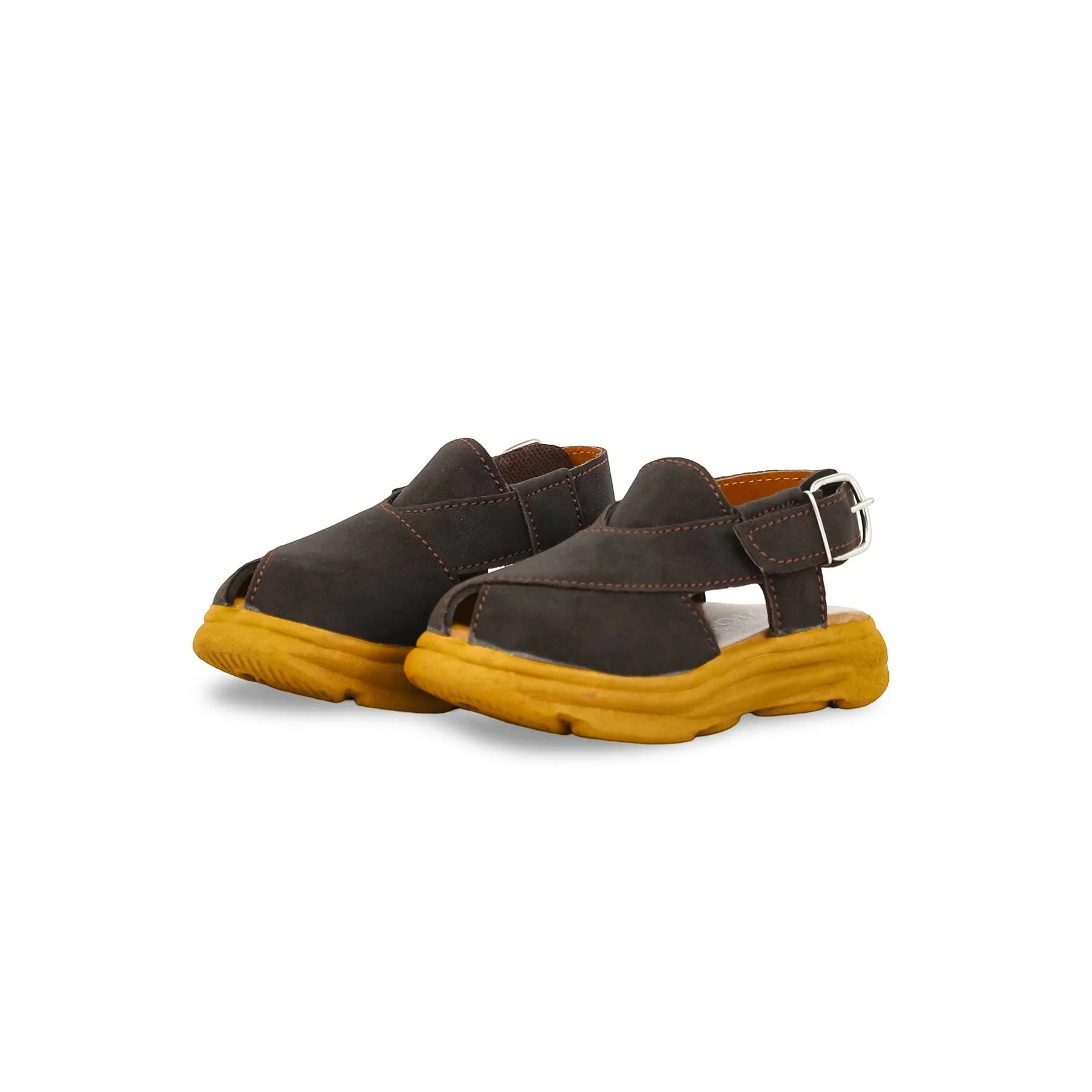 Boys Brown Peshawari Chappal KD4737 - Image 3