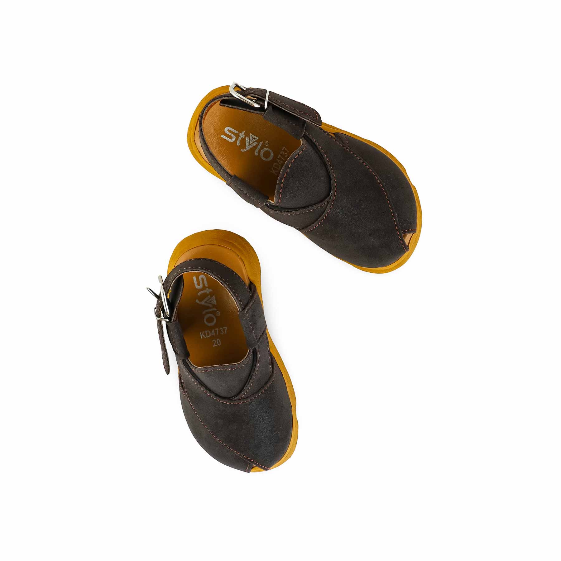 Boys Brown Peshawari Chappal KD4737 - Image 5
