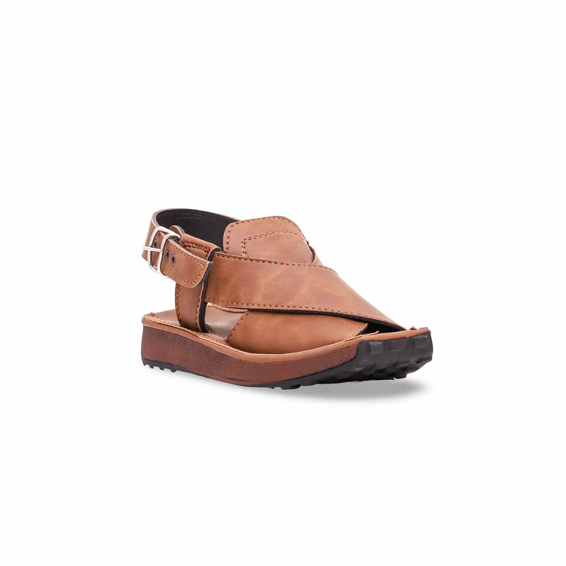 Boys Brown Peshawari Chappal KD9520 - Image 2