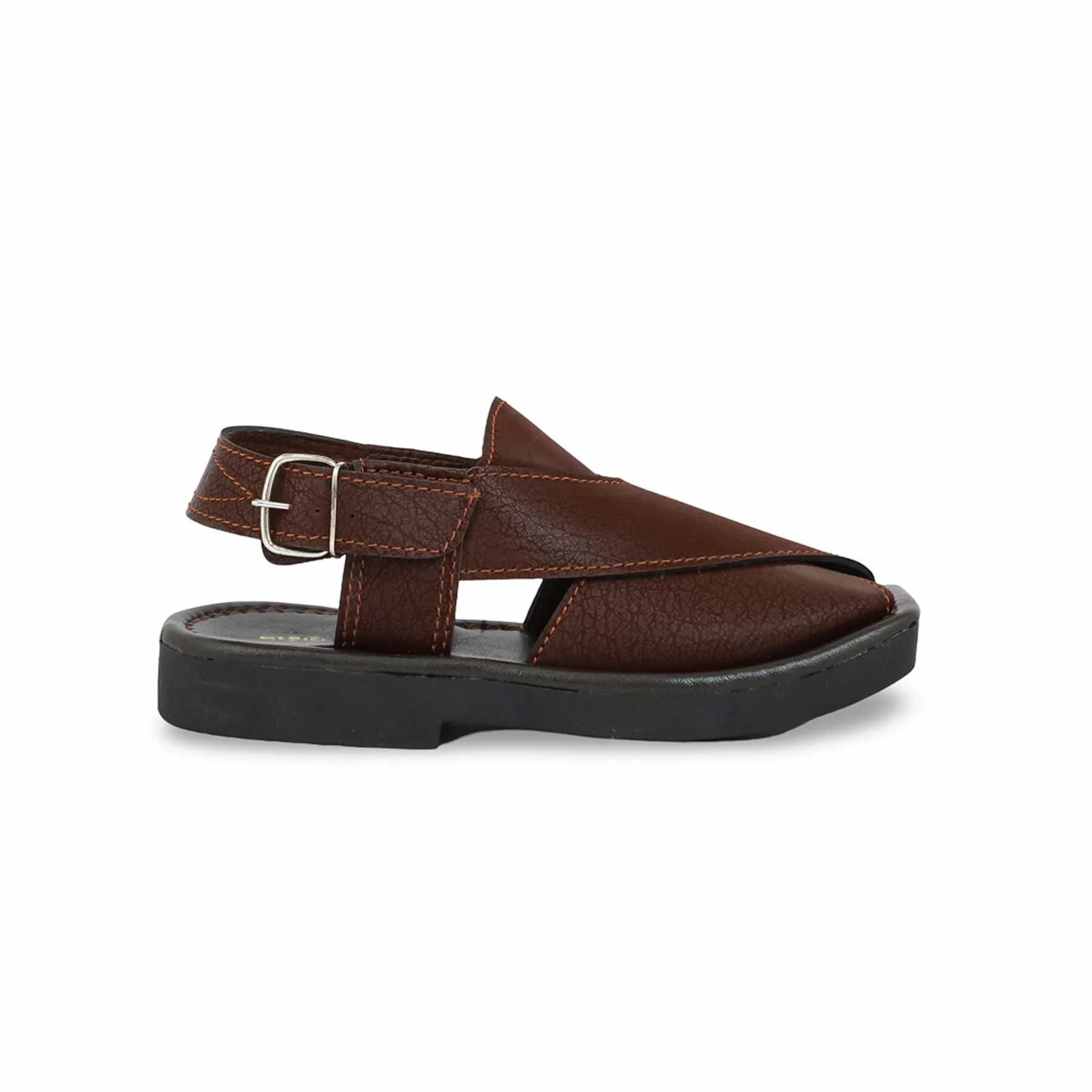 Boys Brown Peshawari Chappal KD9937 - Image 2