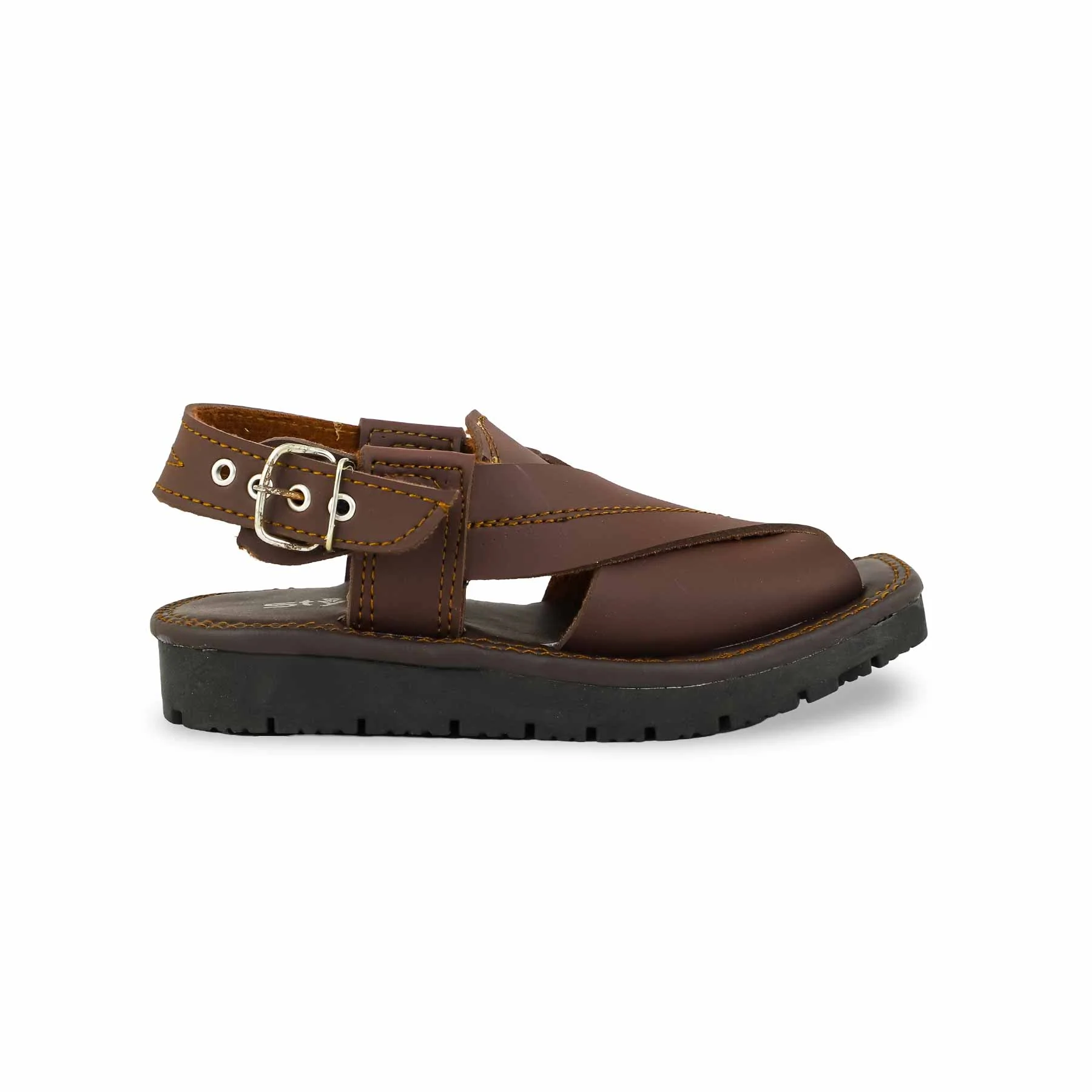 Boys Brown Peshawari Chappal KD9944 - Image 2