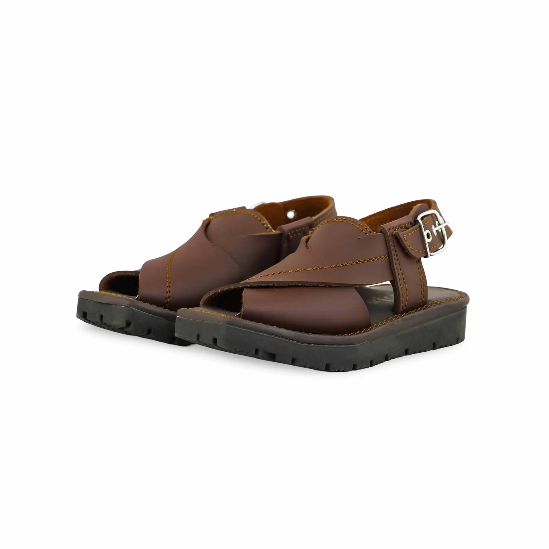 Boys Brown Peshawari Chappal KD9944 - Image 3