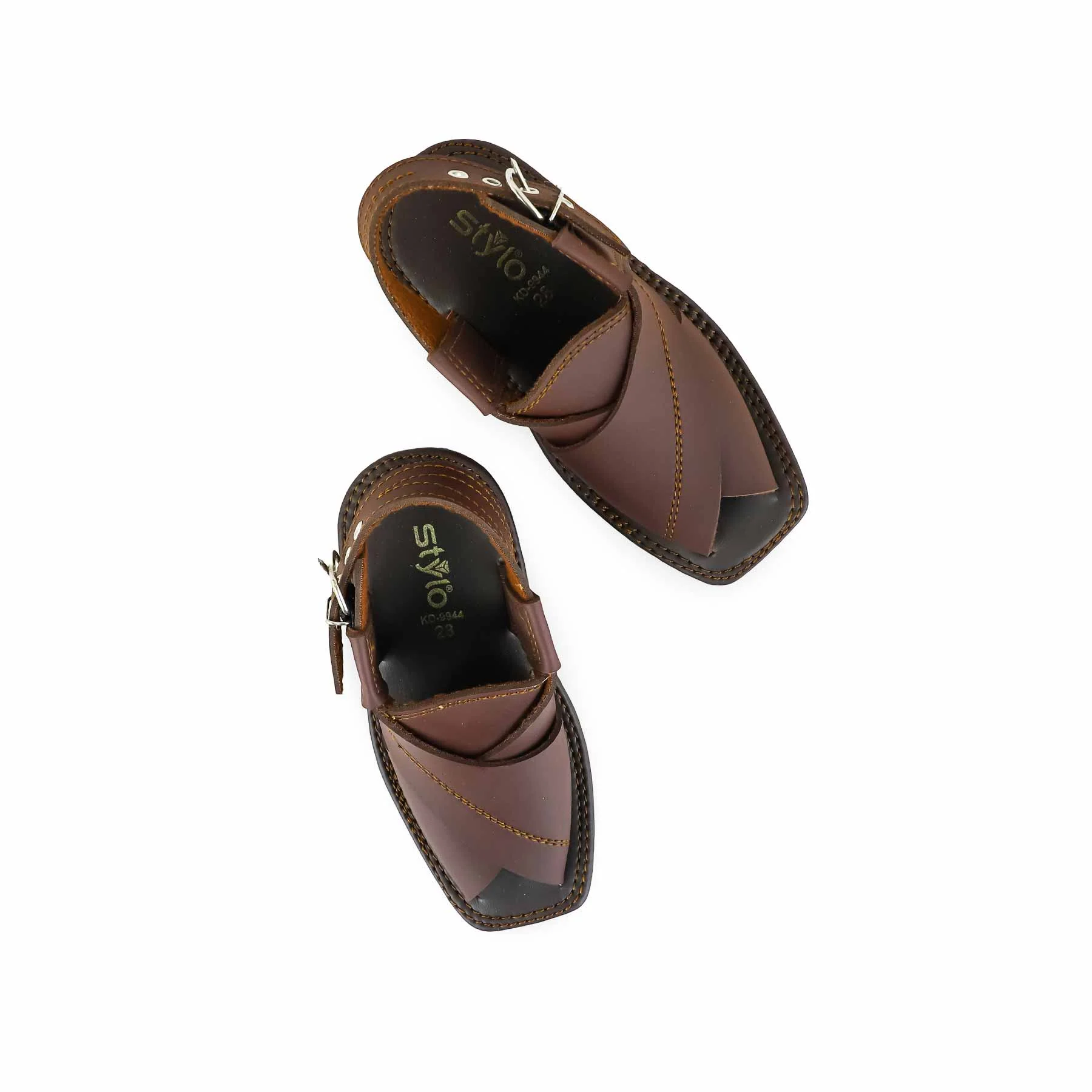 Boys Brown Peshawari Chappal KD9944 - Image 5