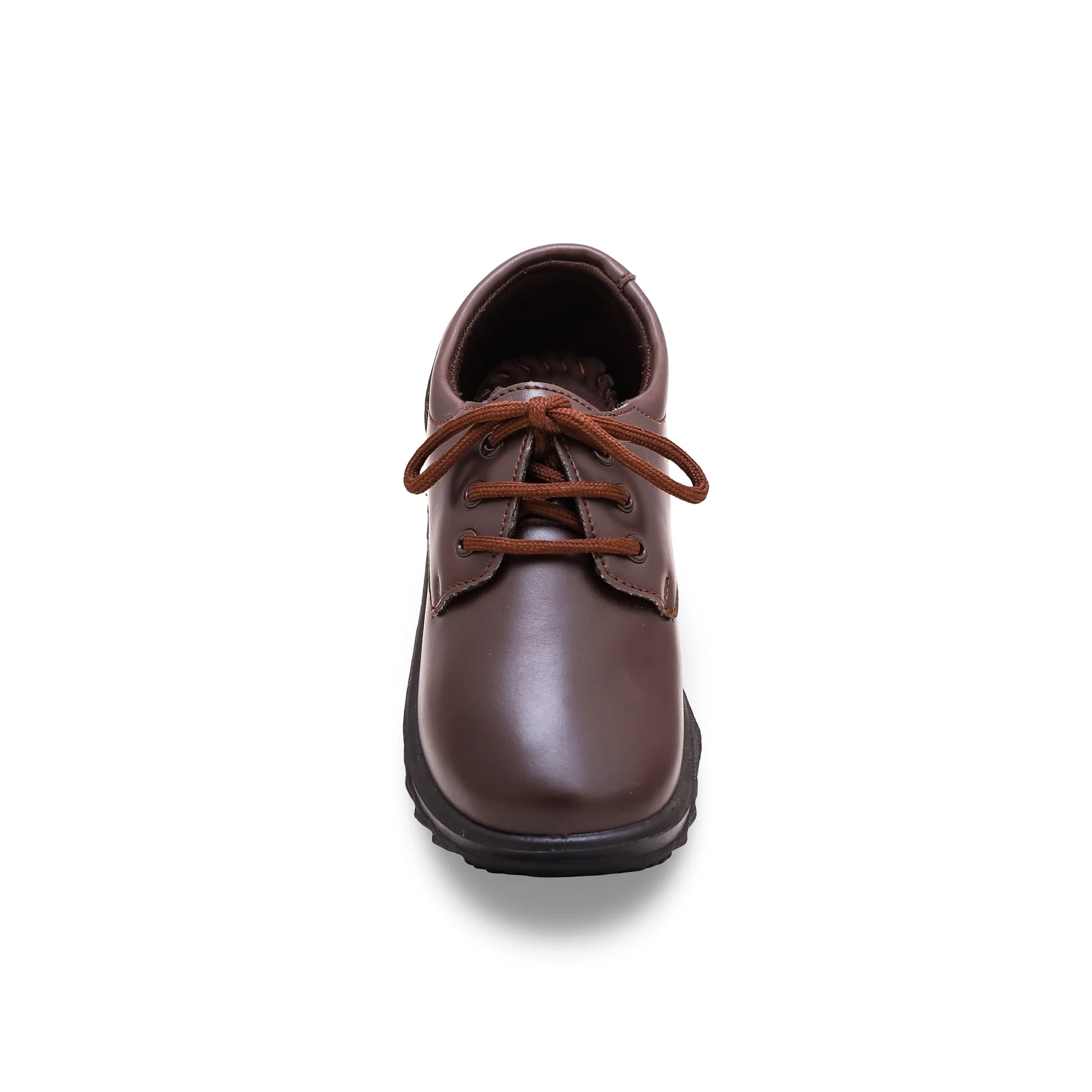 Boys Brown Lace Up School Shoes  SK1063 - Image 4