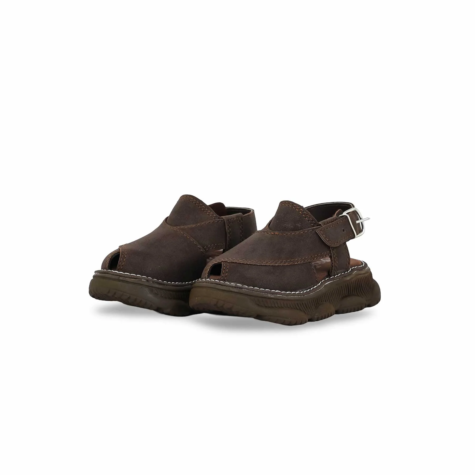 Boys Coffee Peshawari Chappal KD4876 - Image 3
