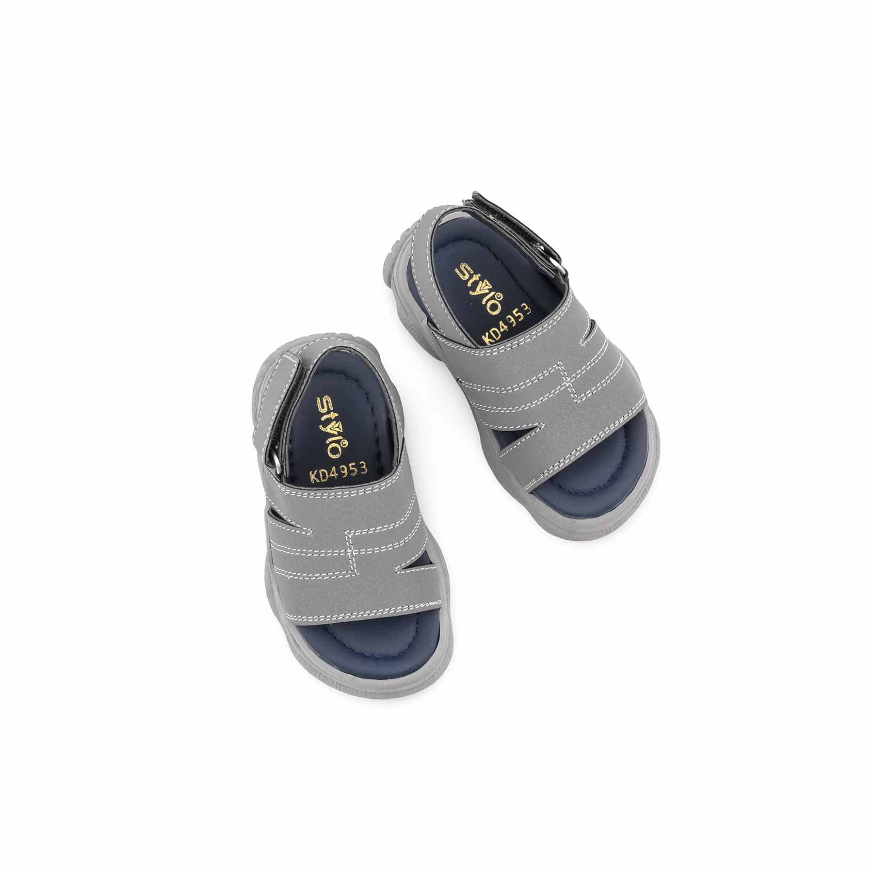 Boys Grey Casual Sandal KD4953 - Image 4