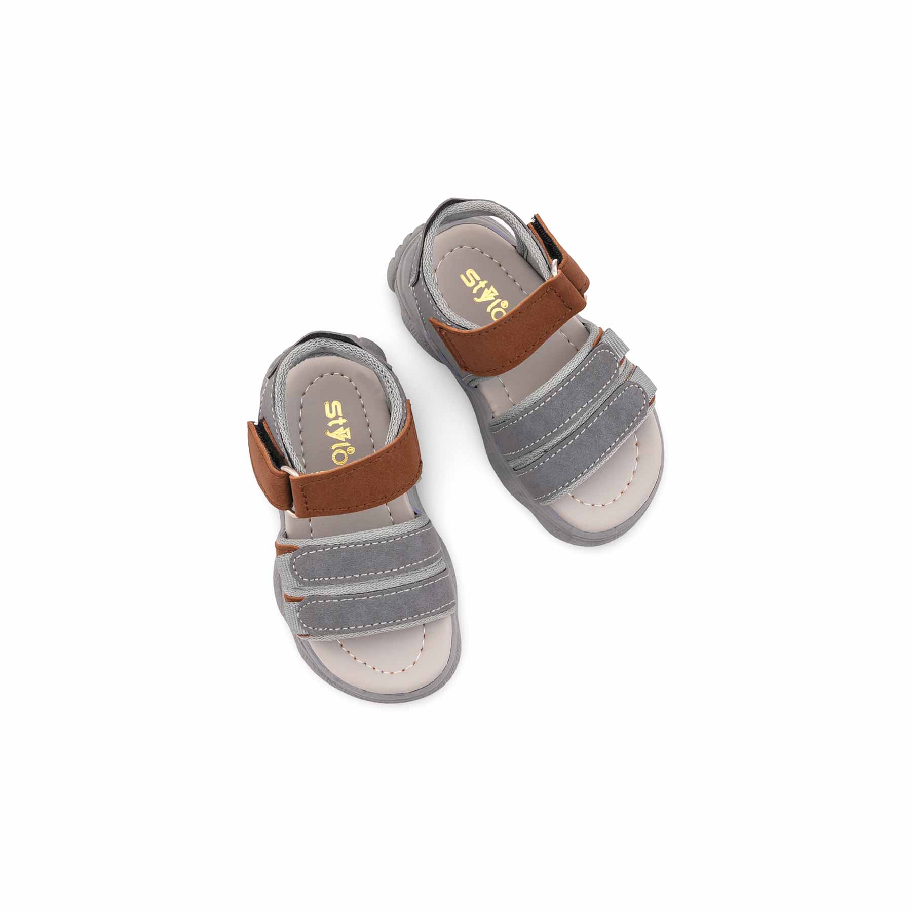 Boys Grey Casual Sandal KD4982 - Image 5
