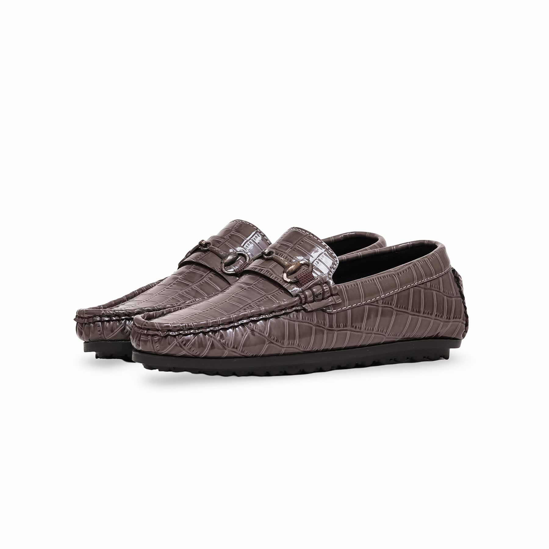 Boys Grey Formal Moccasin KD0996 - Image 2