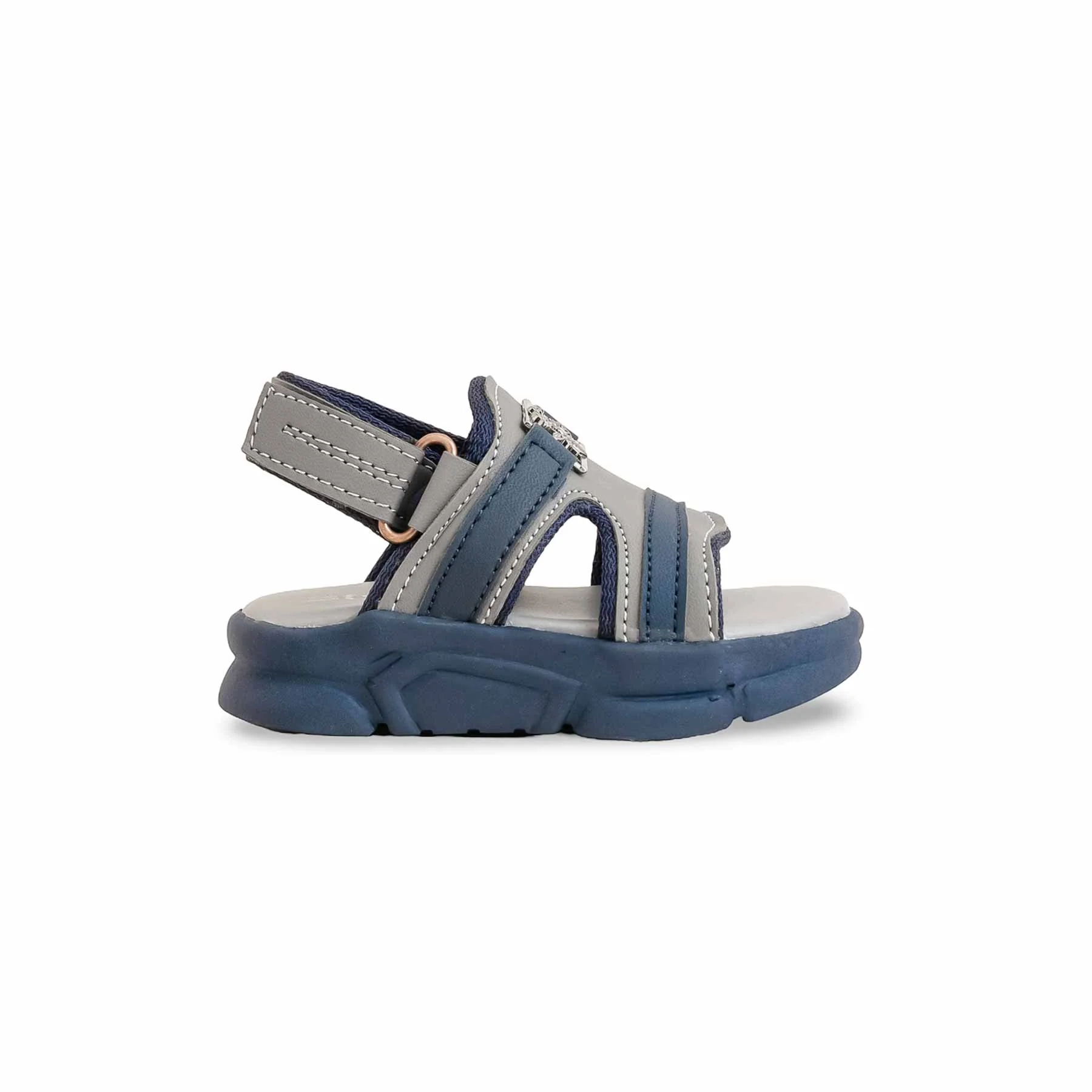 Boys Grey Formal Sandal KD4781 - Image 2