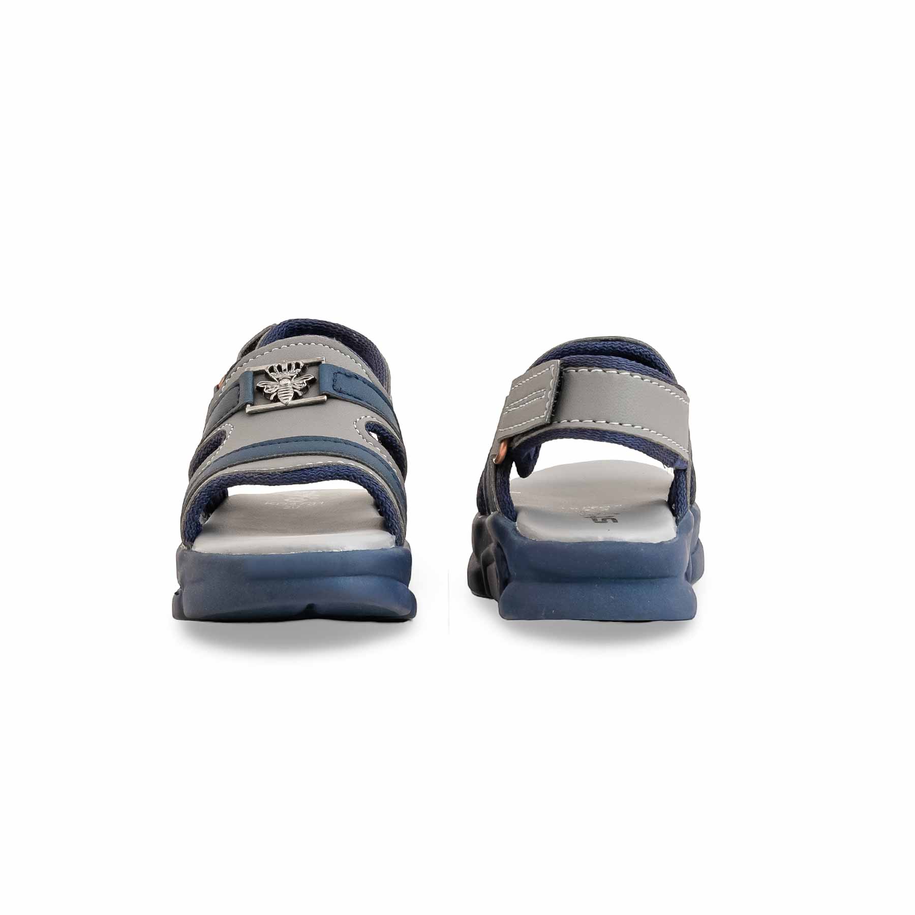 Boys Grey Formal Sandal KD4781 - Image 4