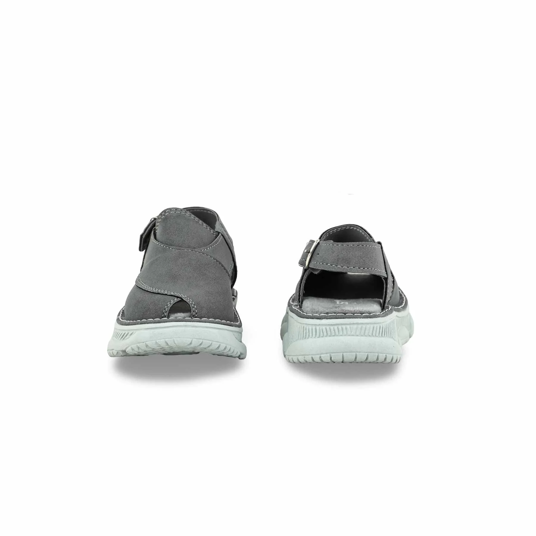 Boys Grey Peshawari Chappal KD4876 - Image 3