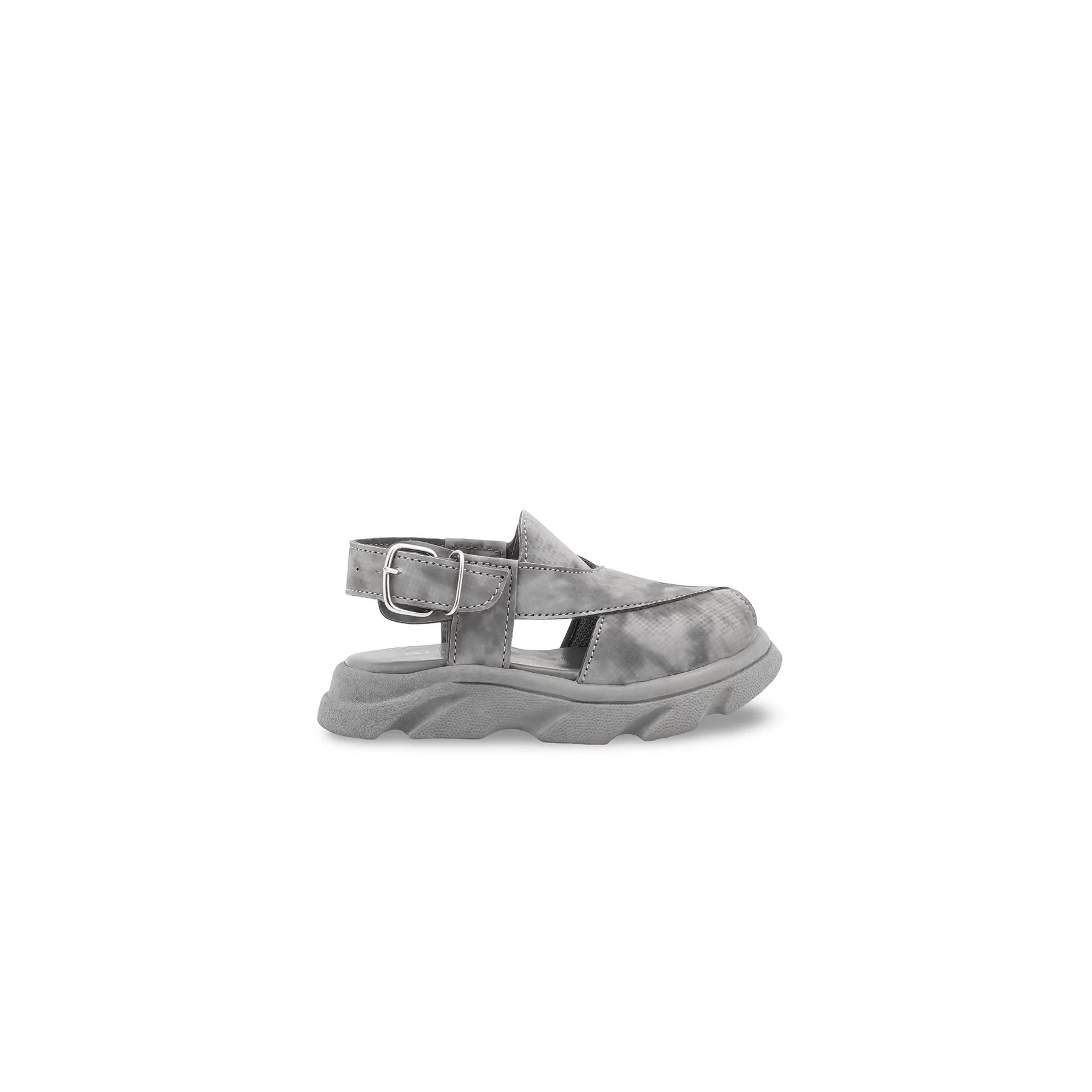 Boys Grey Peshawari Chappal KD4960 - Image 2